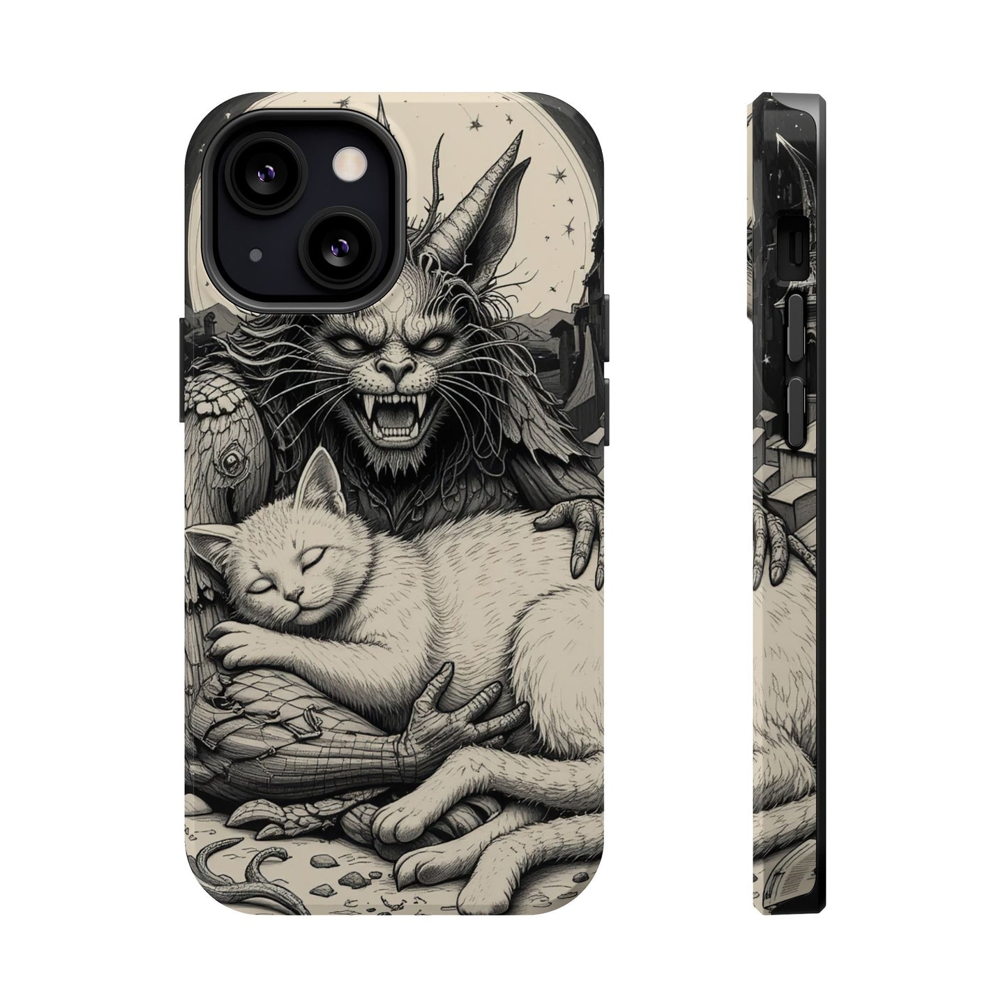 Demon's Cat MagSafe® iPhone Tough Case Dual Layer Robust