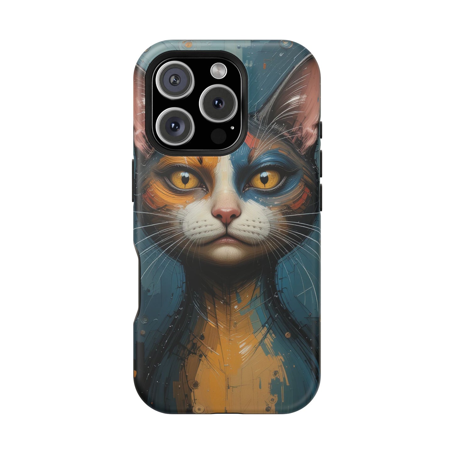 Cat Painting MagSafe® iPhone Tough Case Dual Layer Robust