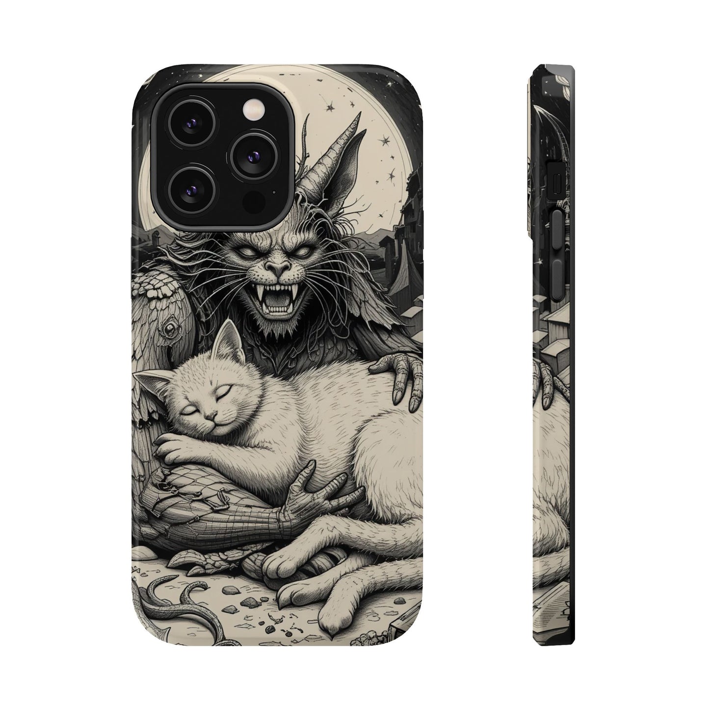 Demon's Cat MagSafe® iPhone Tough Case Dual Layer Robust