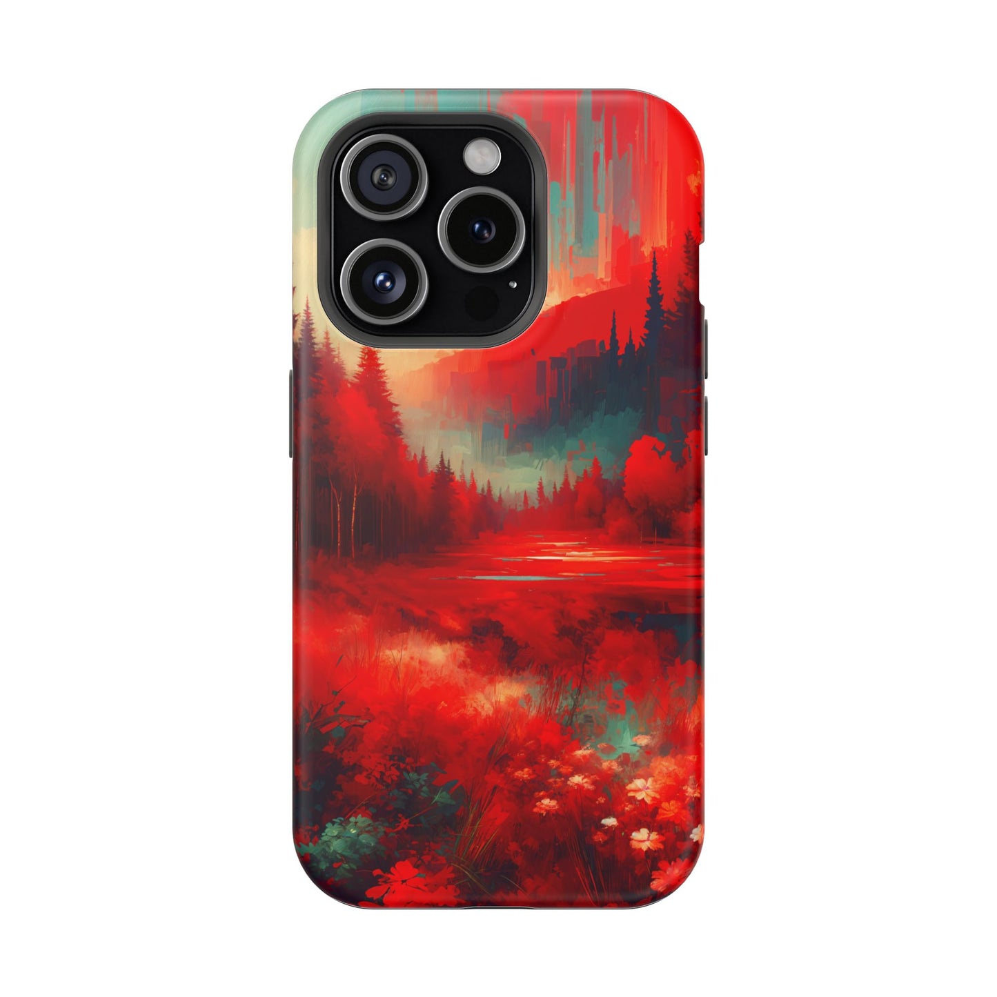 Red Nature MagSafe® iPhone Tough Case Dual Layer Robust