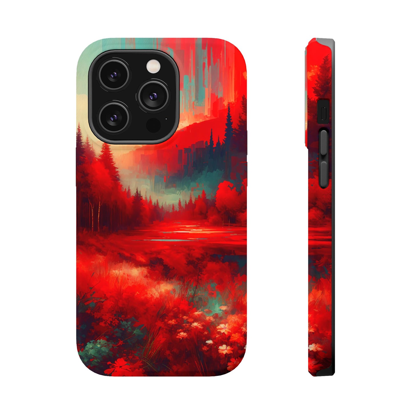Red Nature MagSafe® iPhone Tough Case Dual Layer Robust