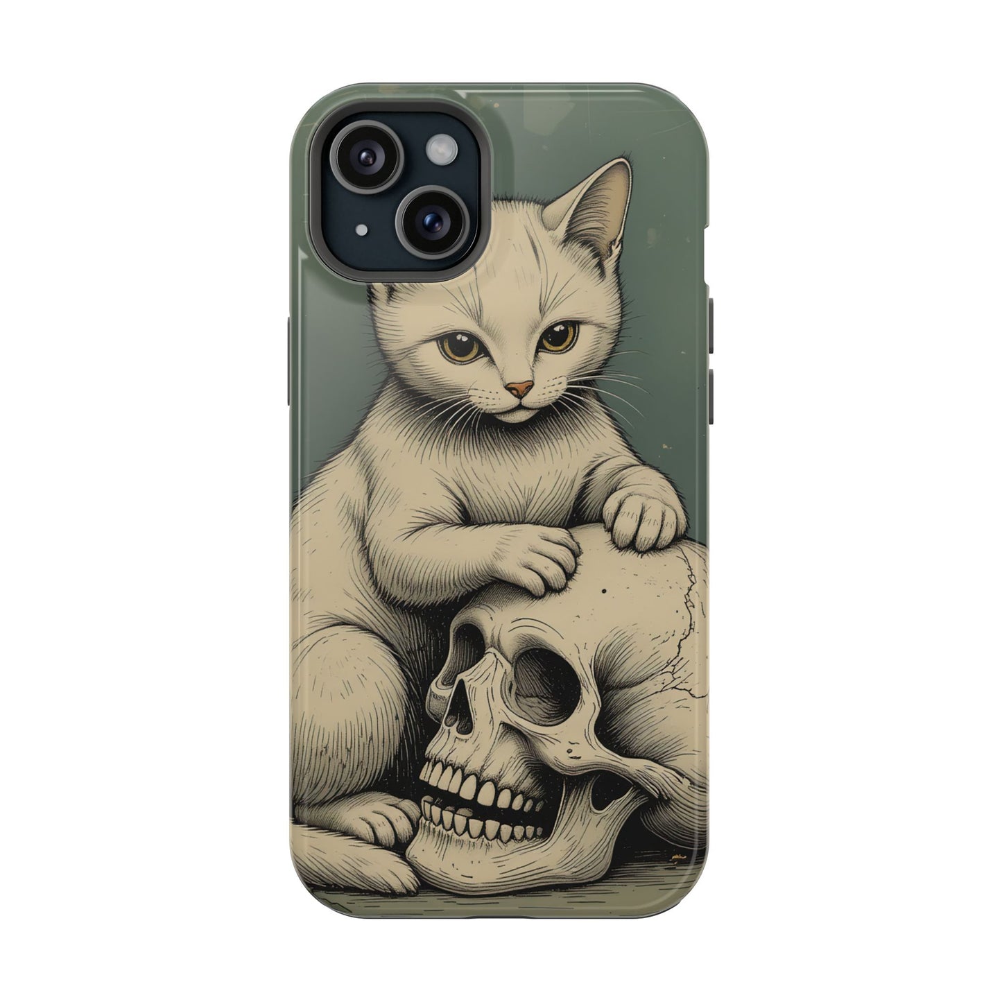 Cat & Skull MagSafe® iPhone Tough Case Dual Layer Robust