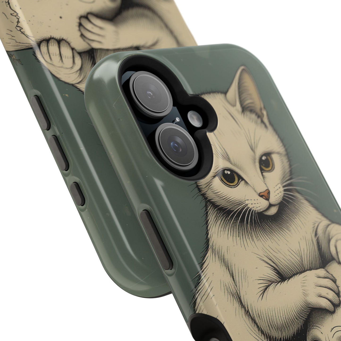 Cat & Skull MagSafe® iPhone Tough Case Dual Layer Robust