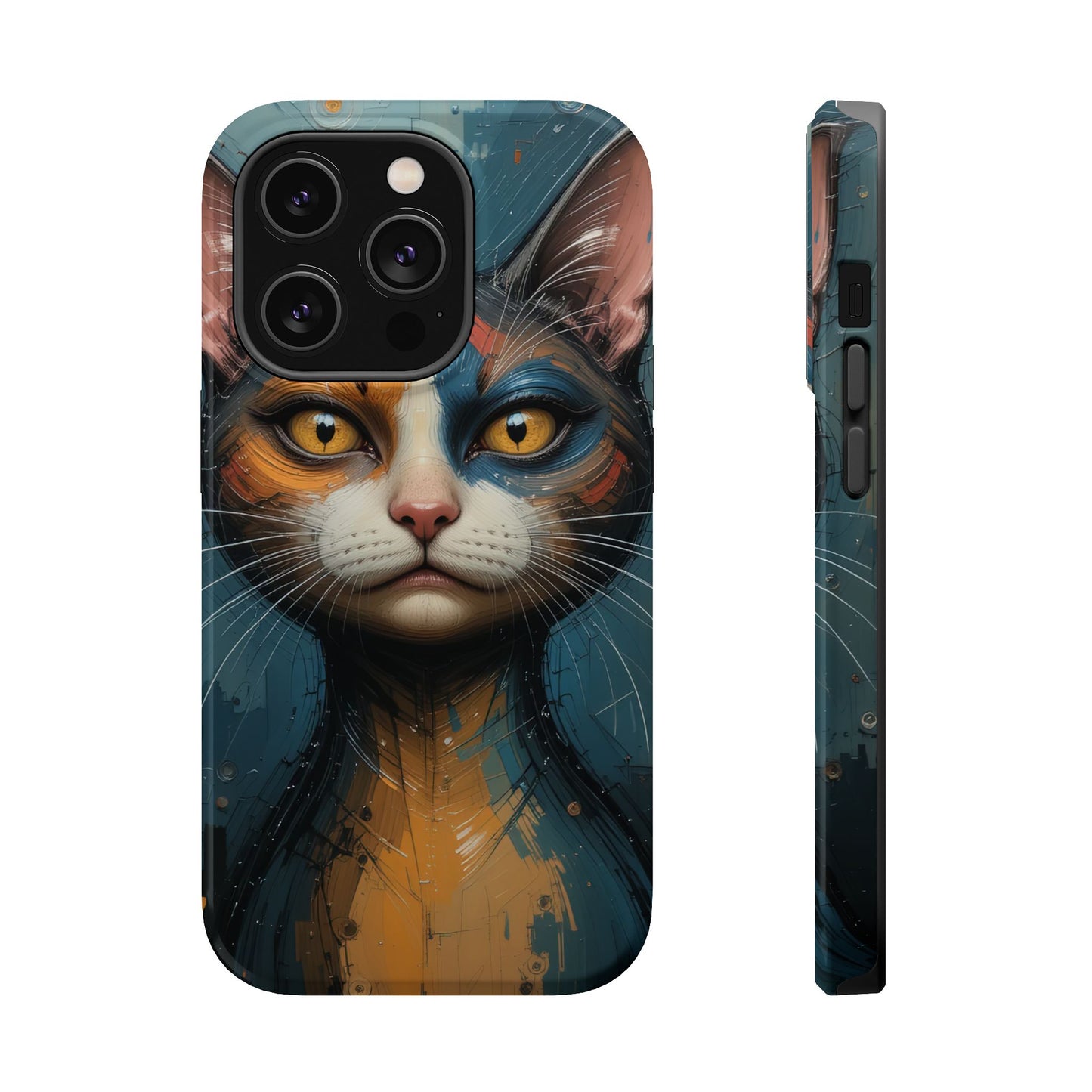 Cat Painting MagSafe® iPhone Tough Case Dual Layer Robust