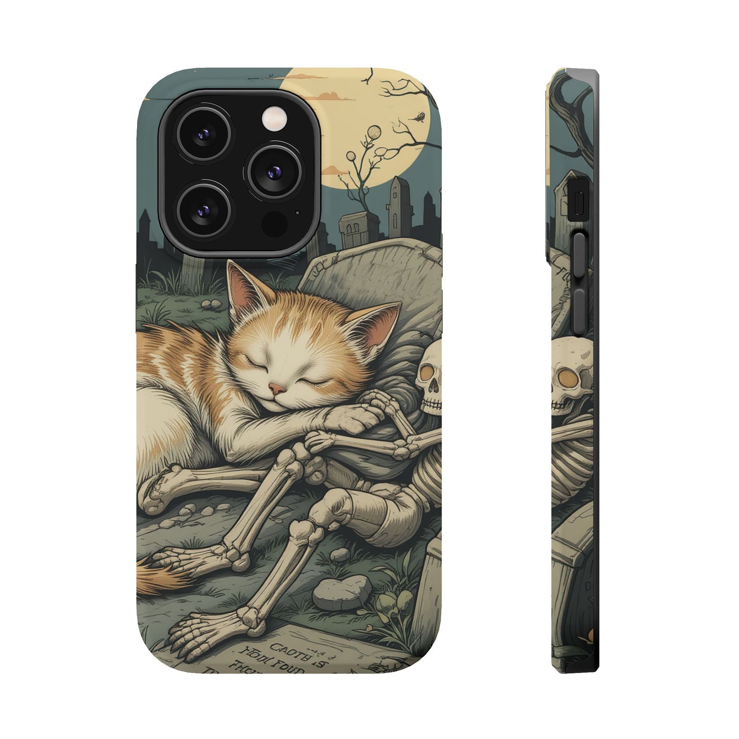 Graveyard Cat MagSafe® iPhone Tough Case Dual Layer Robust