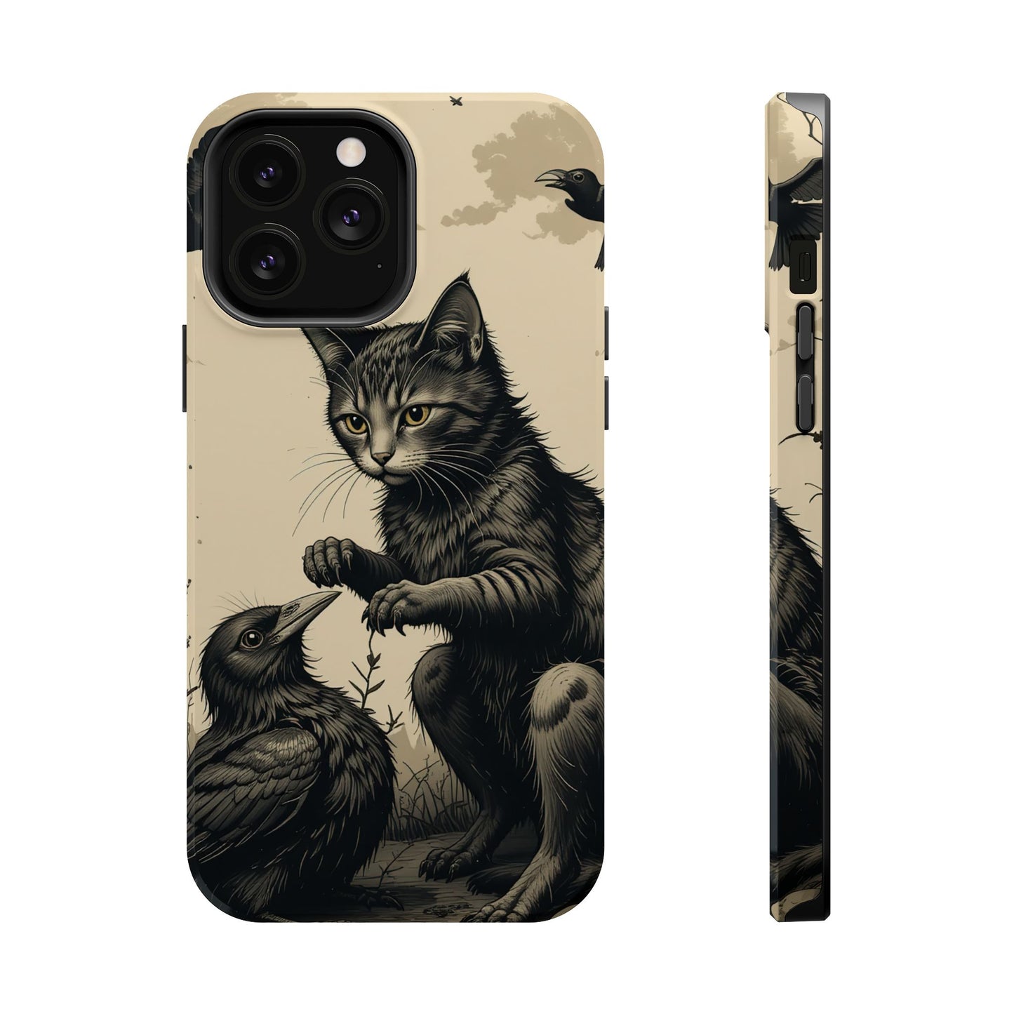 Black Cat MagSafe® iPhone Tough Case Dual Layer Robust