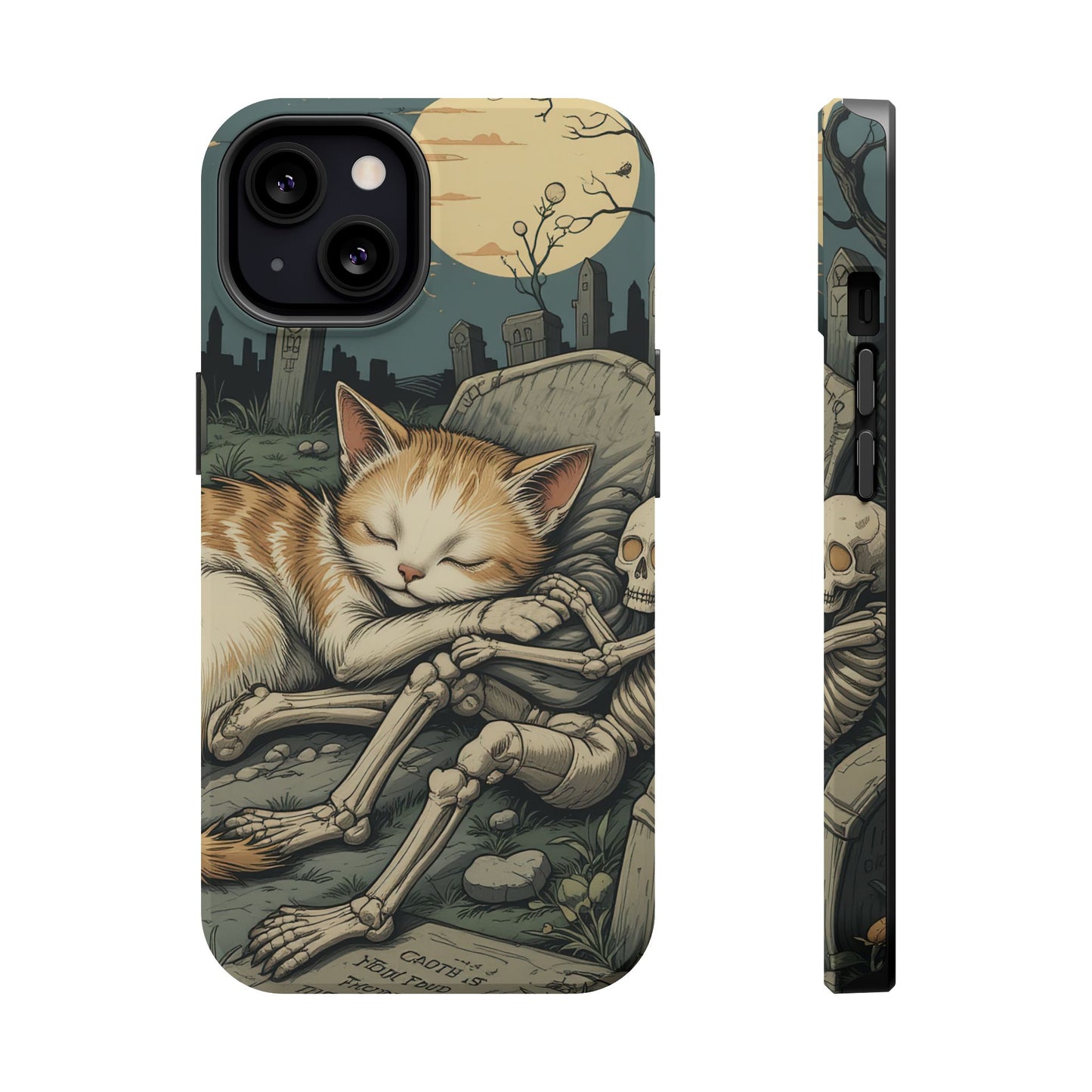 Graveyard Cat MagSafe® iPhone Tough Case Dual Layer Robust