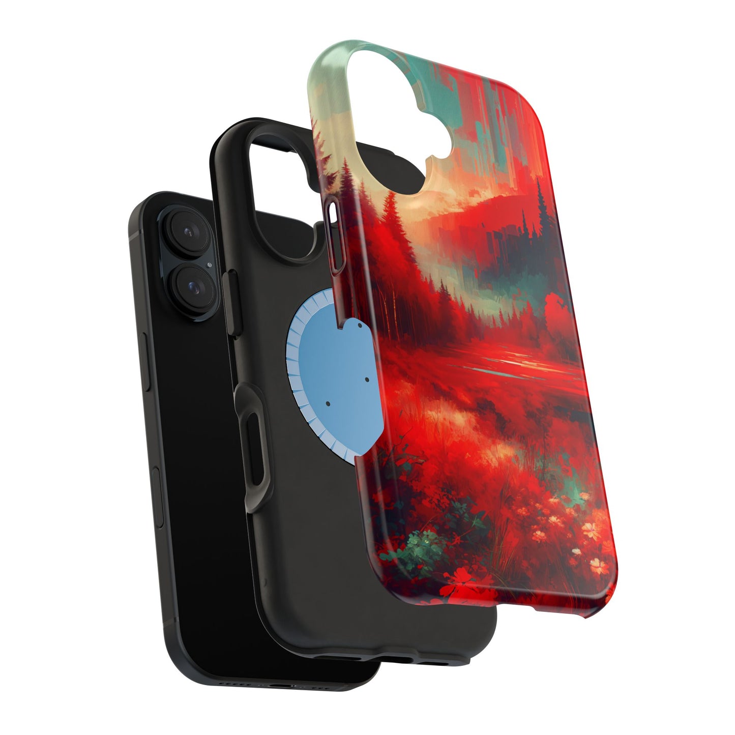 Red Nature MagSafe® iPhone Tough Case Dual Layer Robust