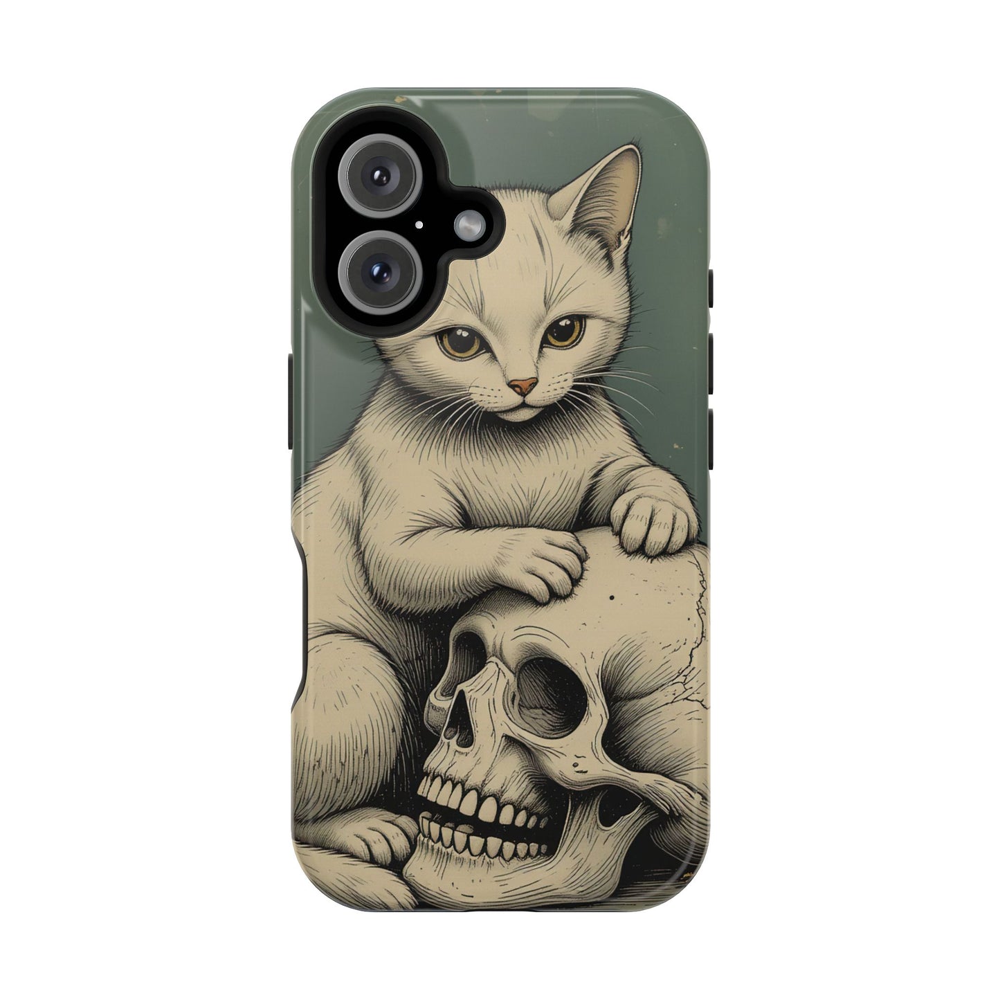 Cat & Skull MagSafe® iPhone Tough Case Dual Layer Robust