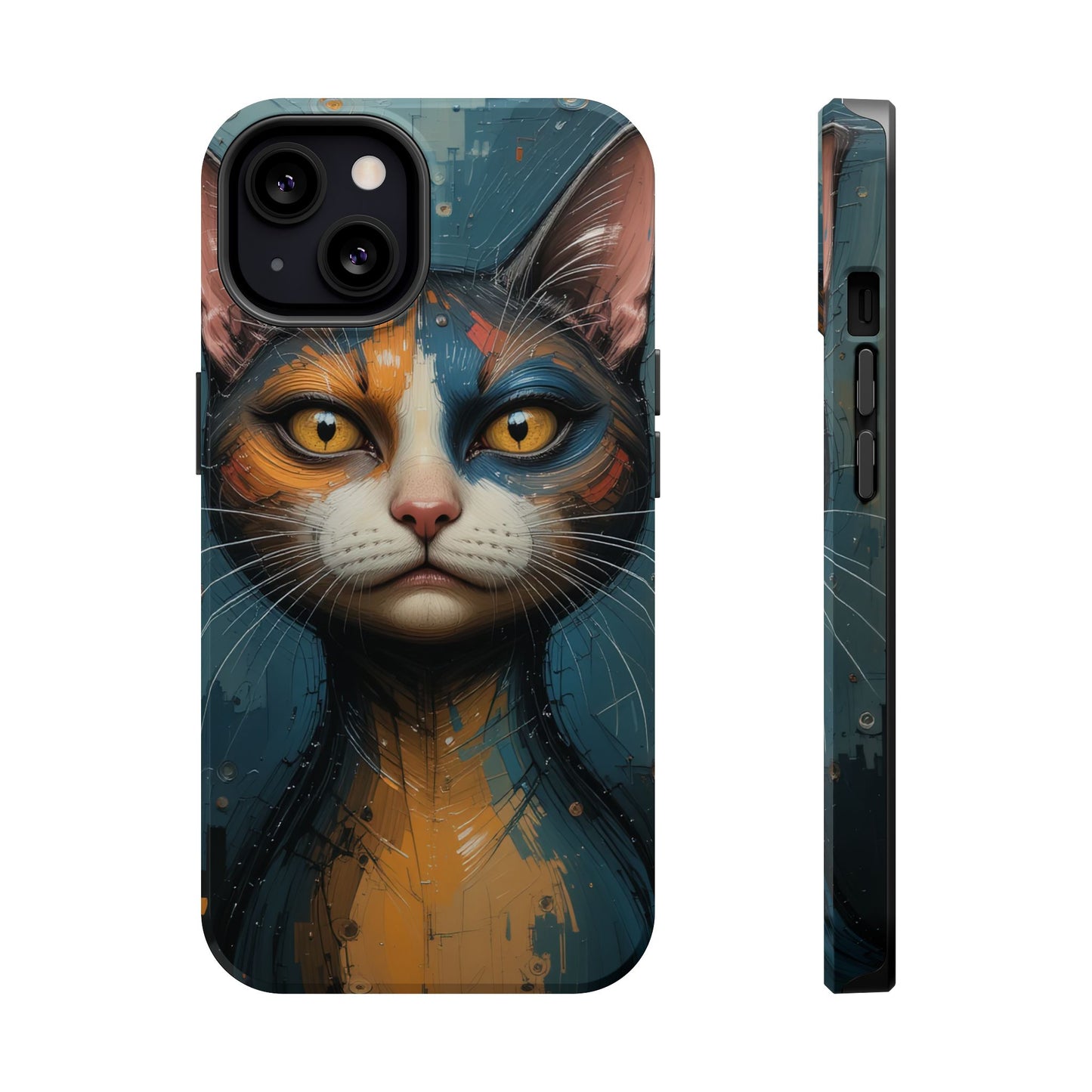 Cat Painting MagSafe® iPhone Tough Case Dual Layer Robust