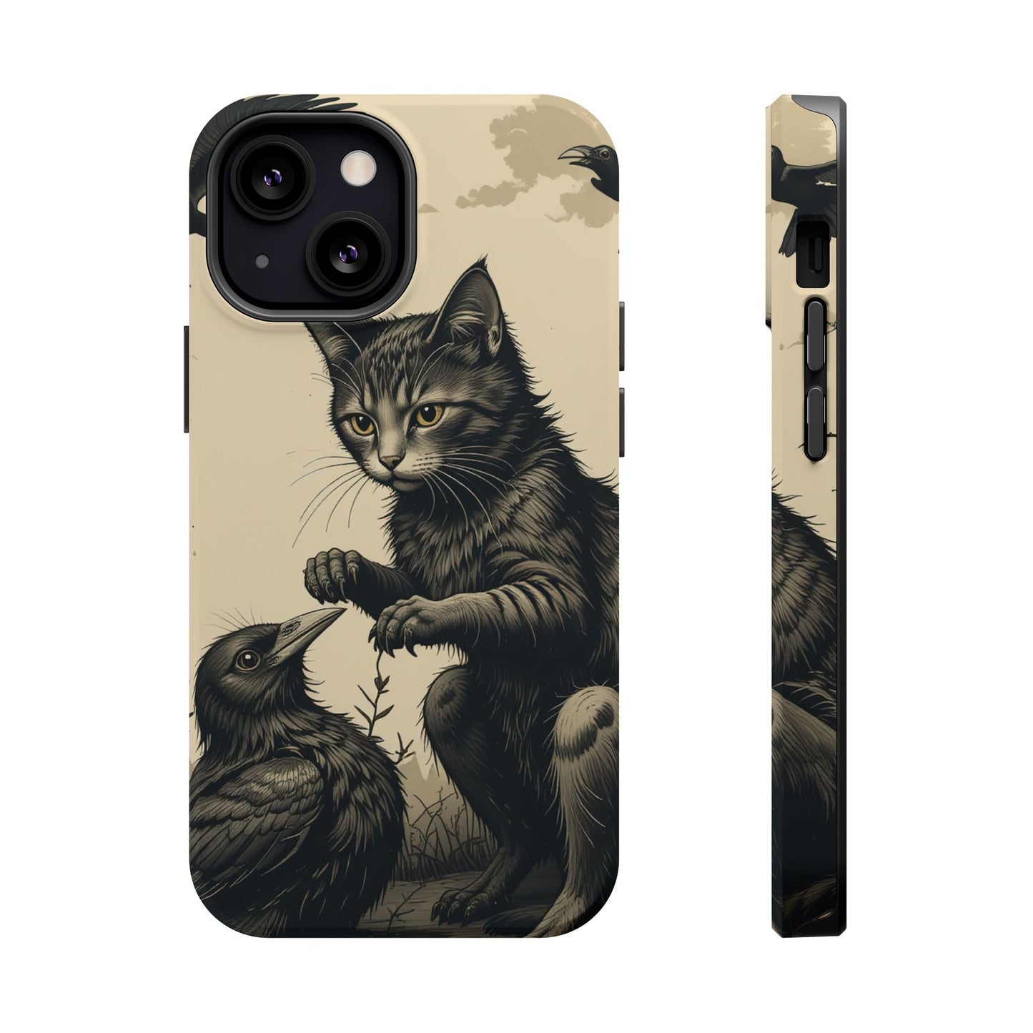 Black Cat MagSafe® iPhone Tough Case Dual Layer Robust