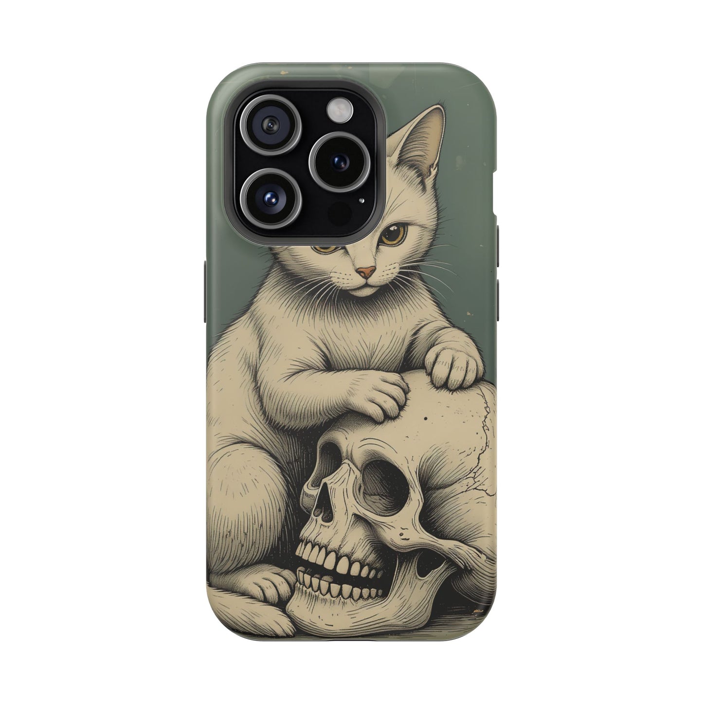 Cat & Skull MagSafe® iPhone Tough Case Dual Layer Robust