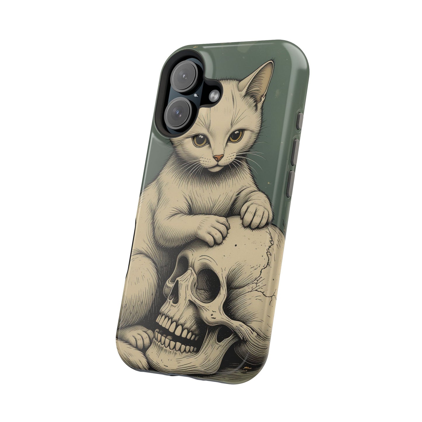 Cat & Skull MagSafe® iPhone Tough Case Dual Layer Robust