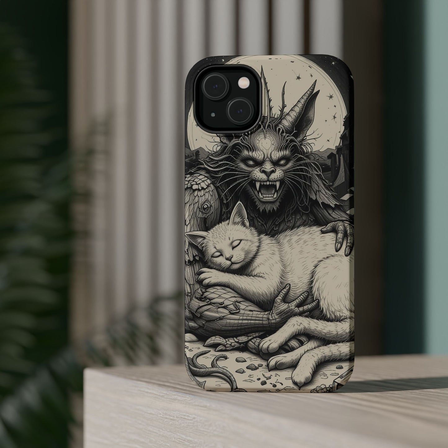 Demon's Cat MagSafe® iPhone Tough Case Dual Layer Robust