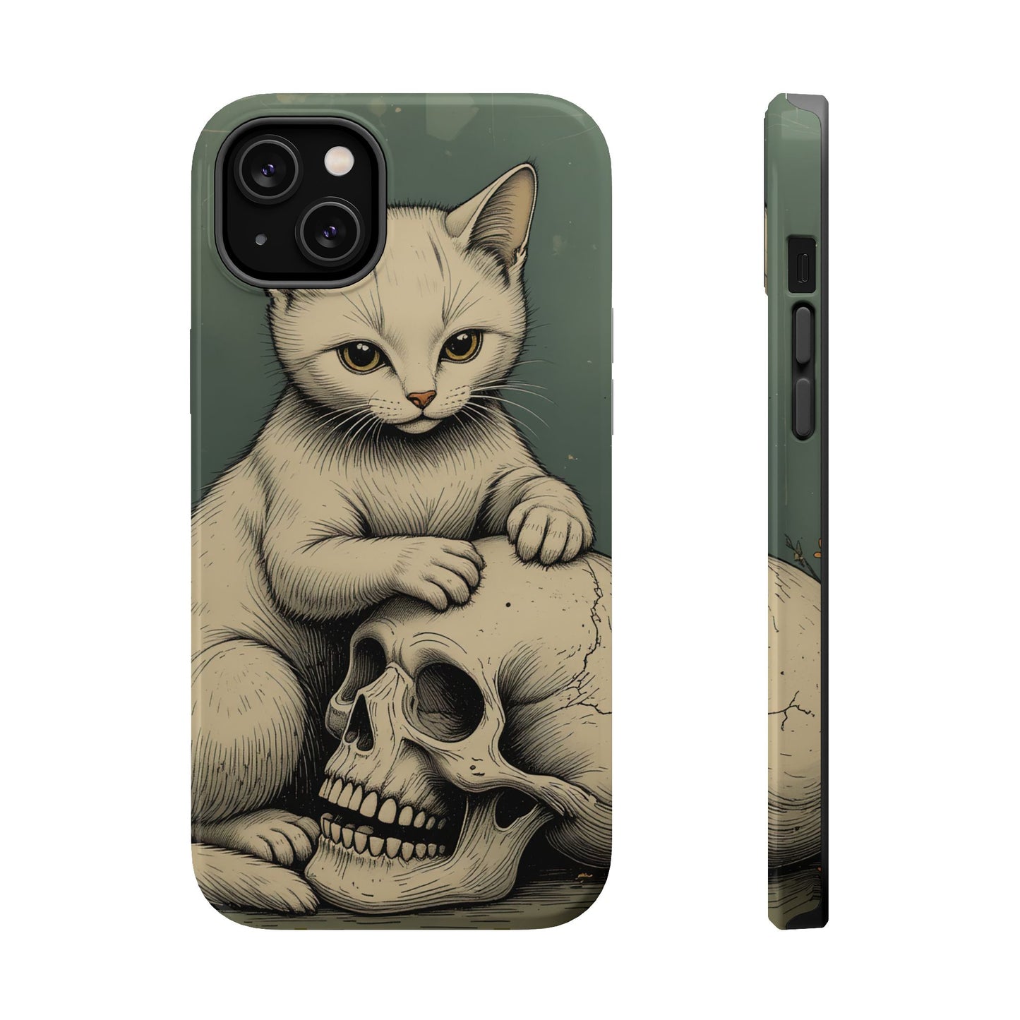 Cat & Skull MagSafe® iPhone Tough Case Dual Layer Robust