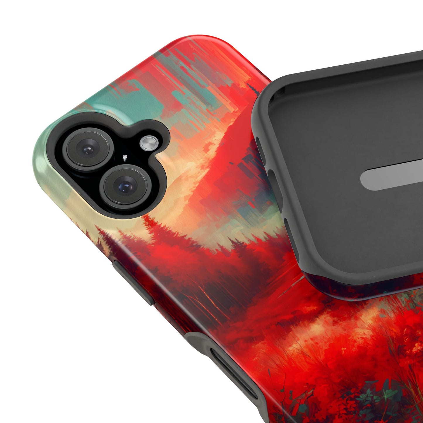 Red Nature MagSafe® iPhone Tough Case Dual Layer Robust