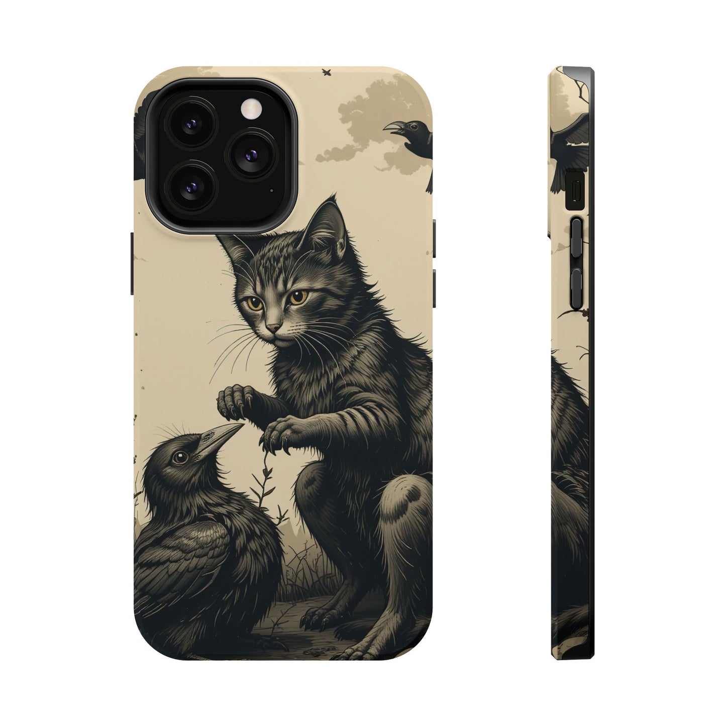 Black Cat MagSafe® iPhone Tough Case Dual Layer Robust