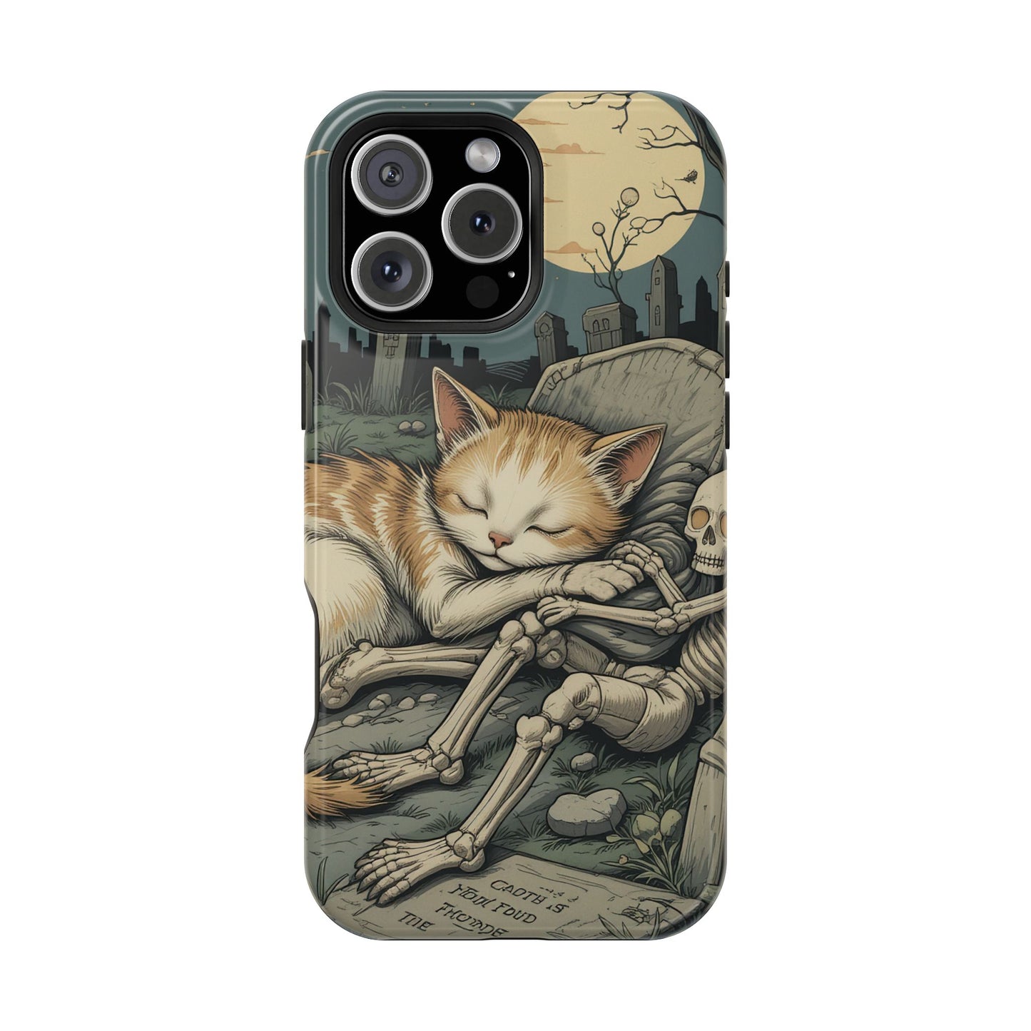 Graveyard Cat MagSafe® iPhone Tough Case Dual Layer Robust