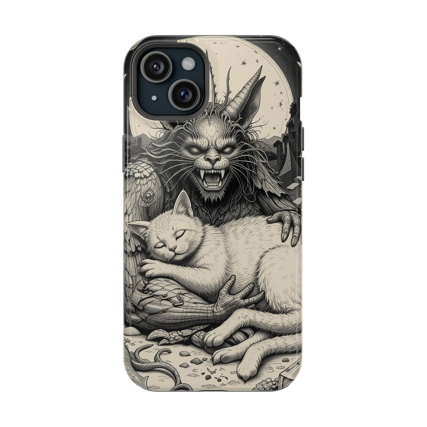 Demon's Cat MagSafe® iPhone Tough Case Dual Layer Robust