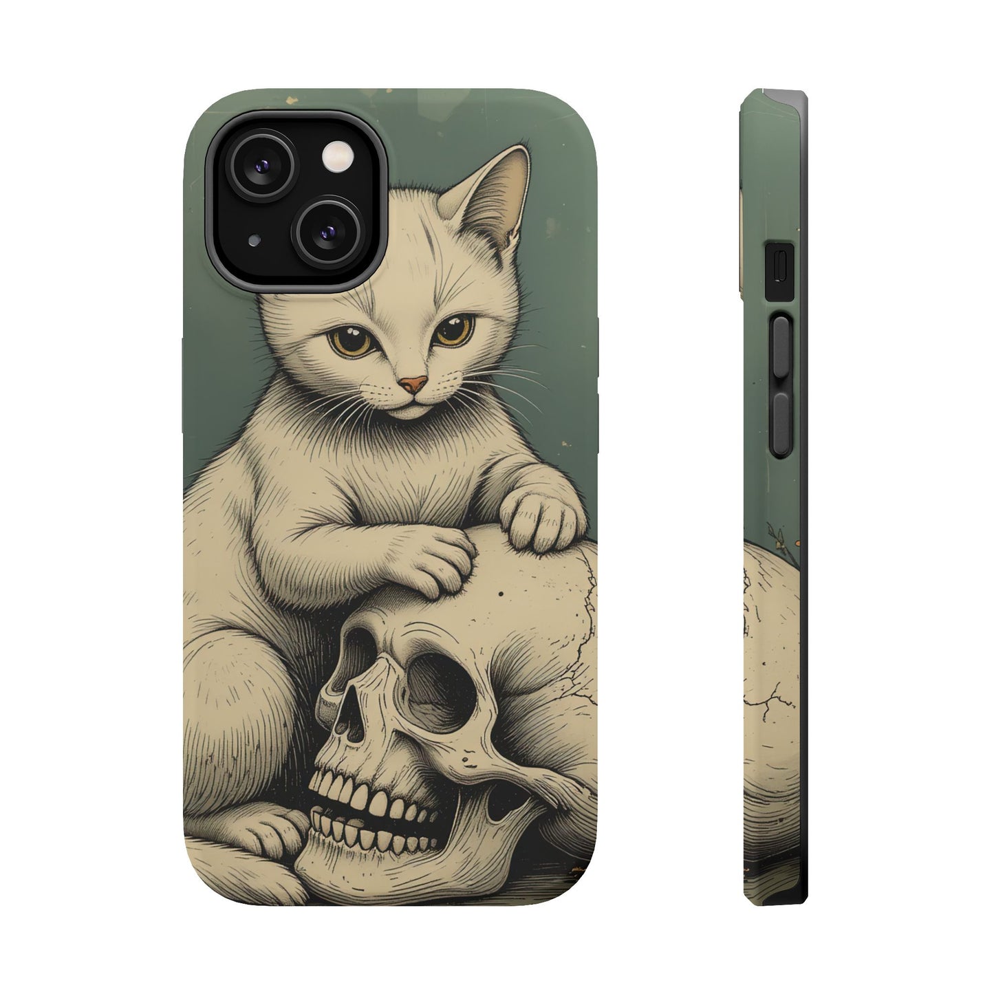 Cat & Skull MagSafe® iPhone Tough Case Dual Layer Robust