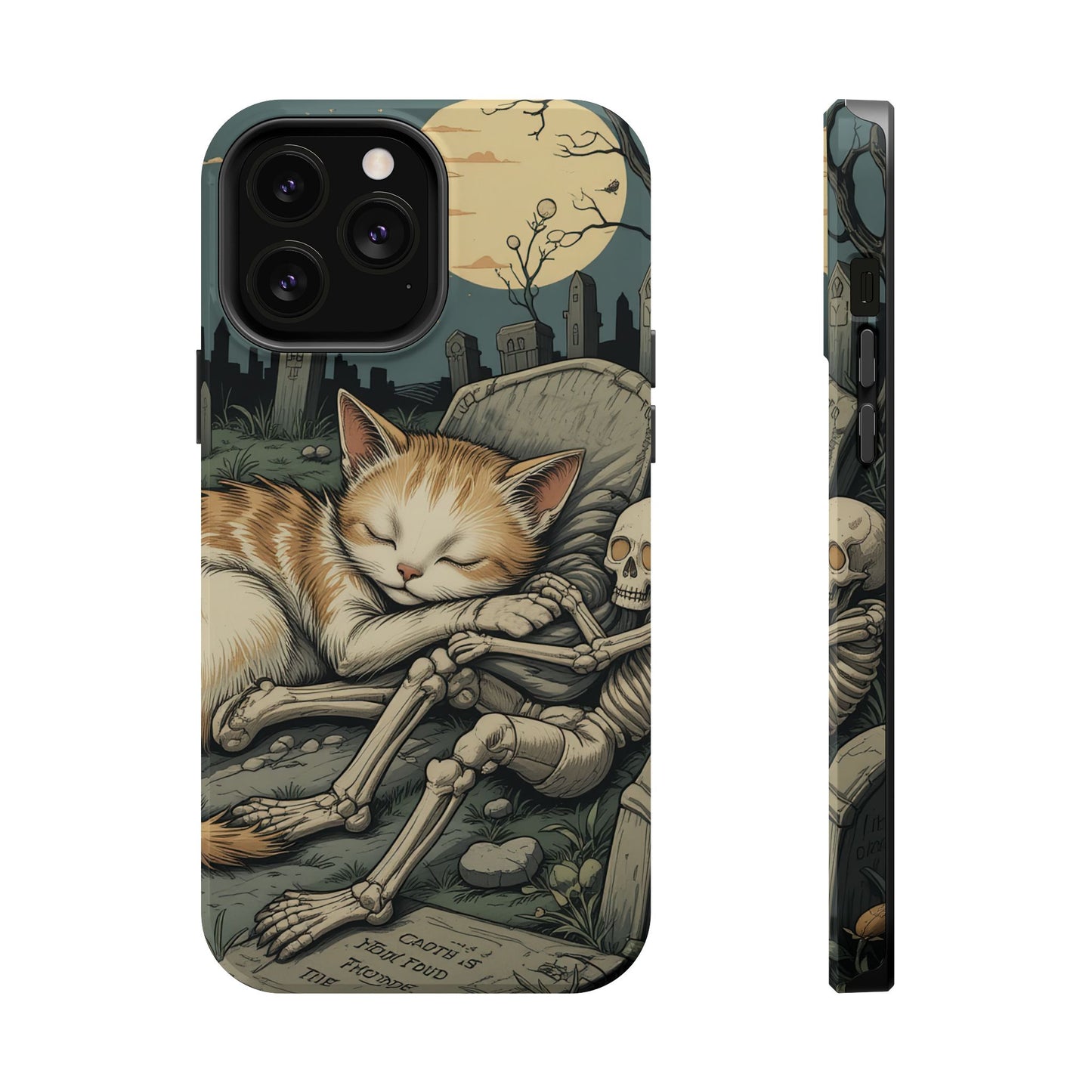 Graveyard Cat MagSafe® iPhone Tough Case Dual Layer Robust