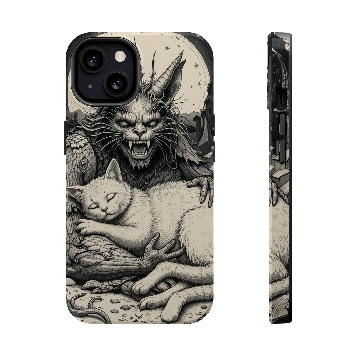 Demon's Cat MagSafe® iPhone Tough Case Dual Layer Robust