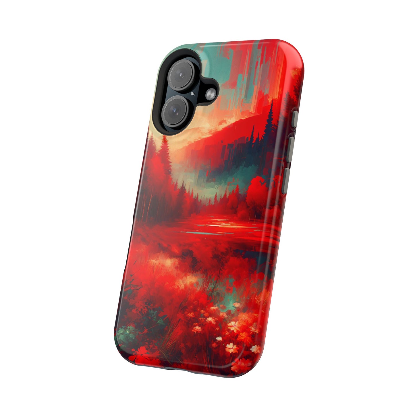 Red Nature MagSafe® iPhone Tough Case Dual Layer Robust