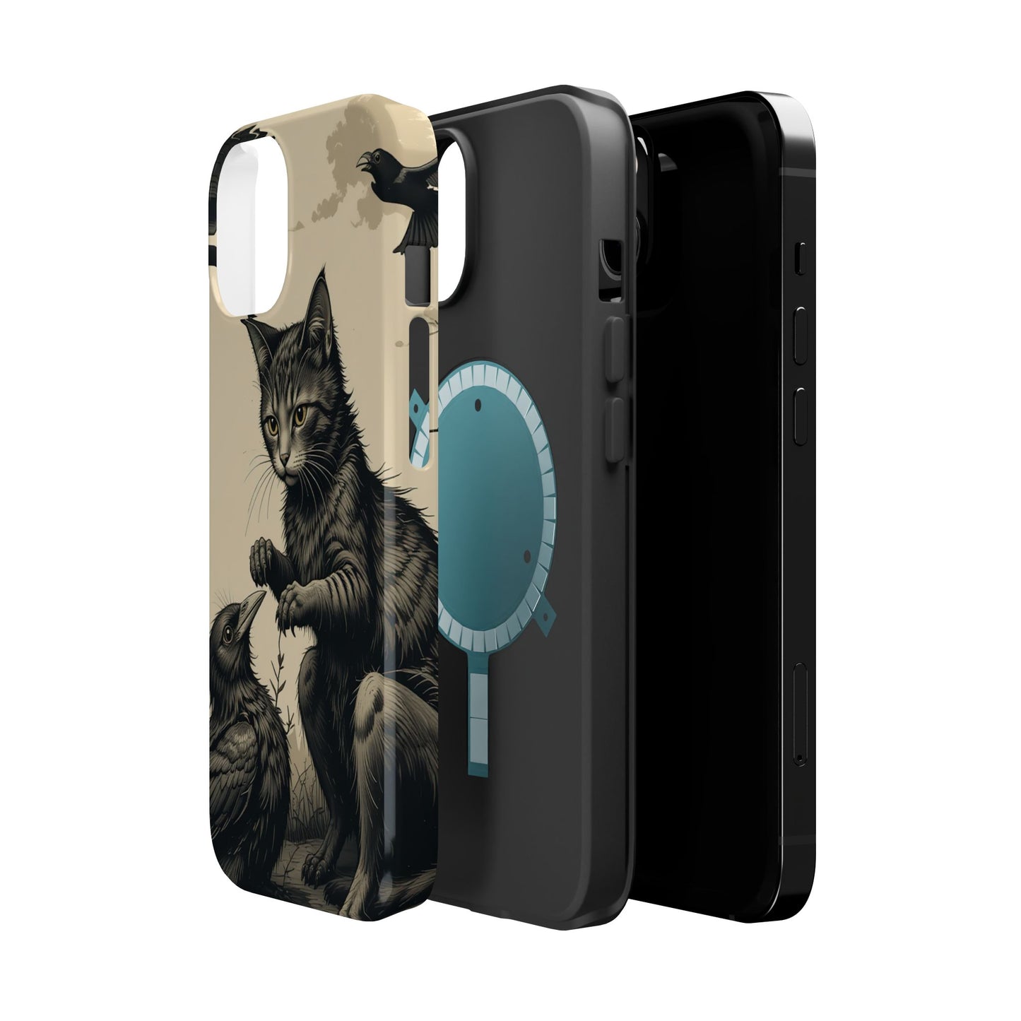 Black Cat MagSafe® iPhone Tough Case Dual Layer Robust