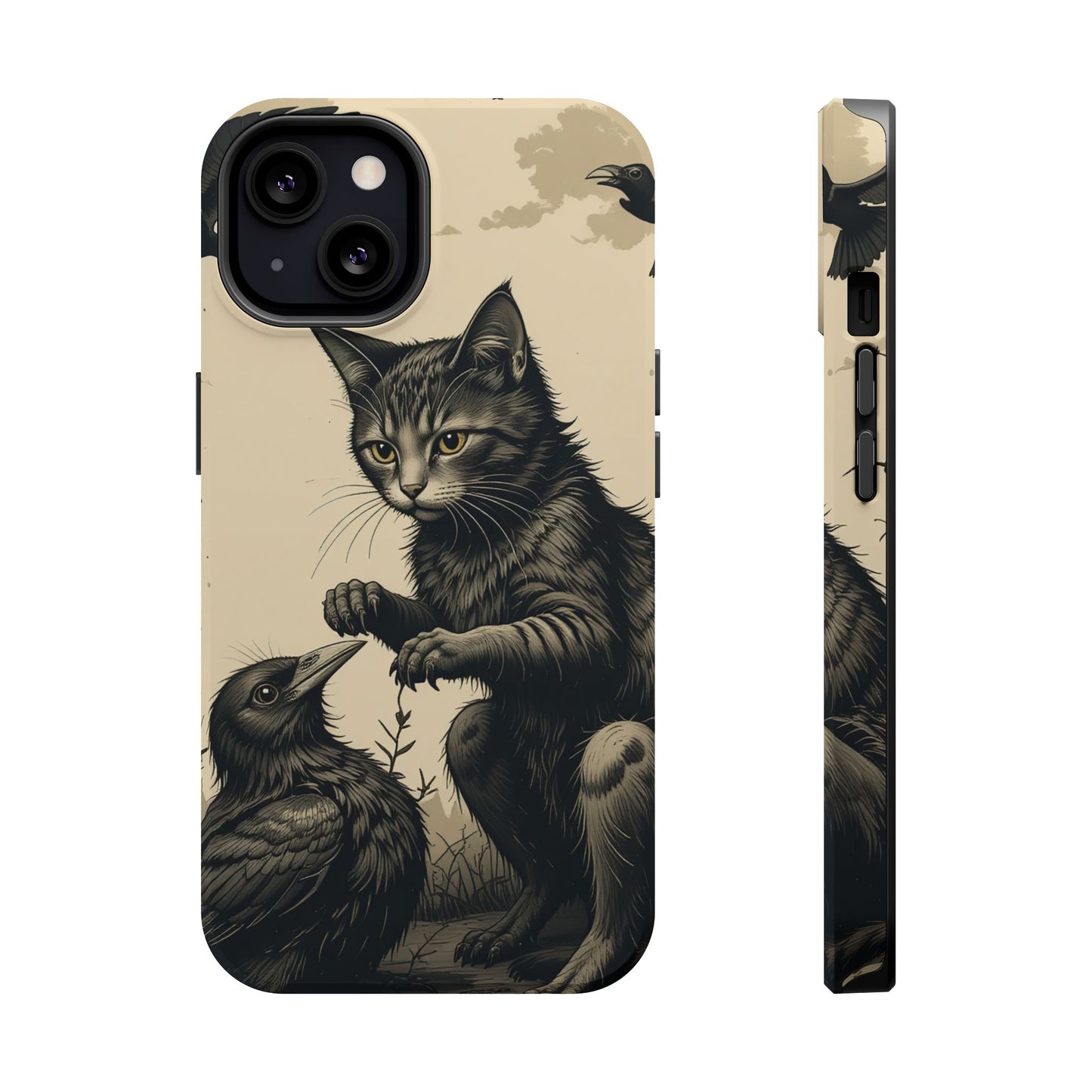 Black Cat MagSafe® iPhone Tough Case Dual Layer Robust