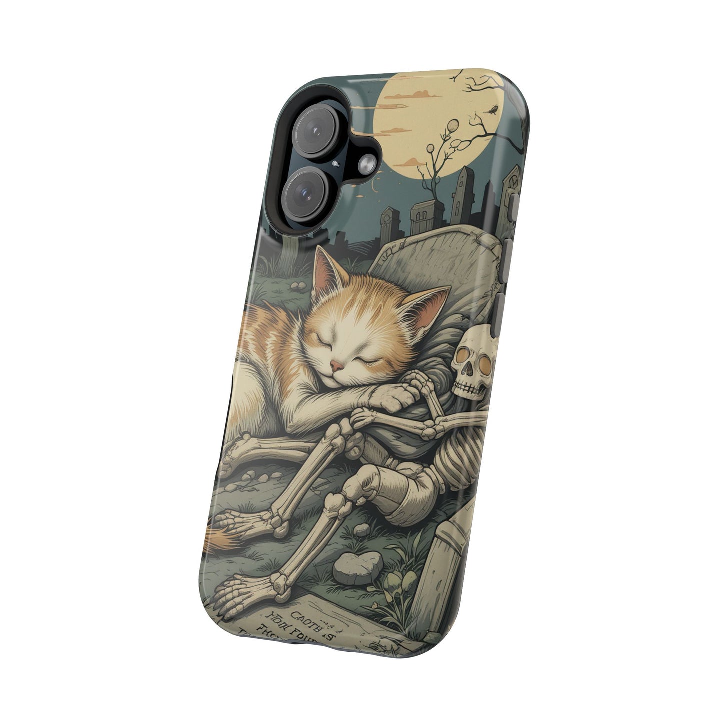 Graveyard Cat MagSafe® iPhone Tough Case Dual Layer Robust