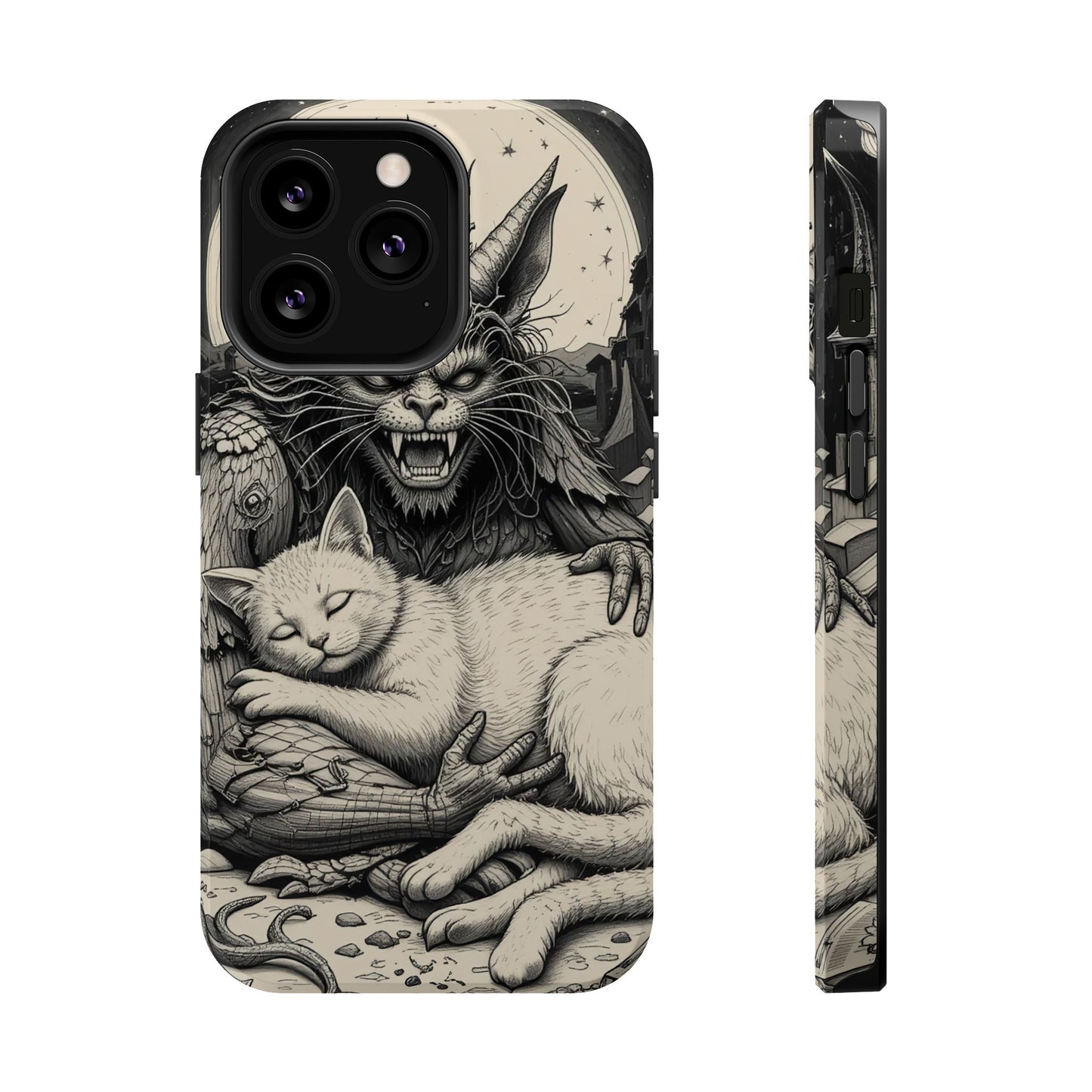 Demon's Cat MagSafe® iPhone Tough Case Dual Layer Robust