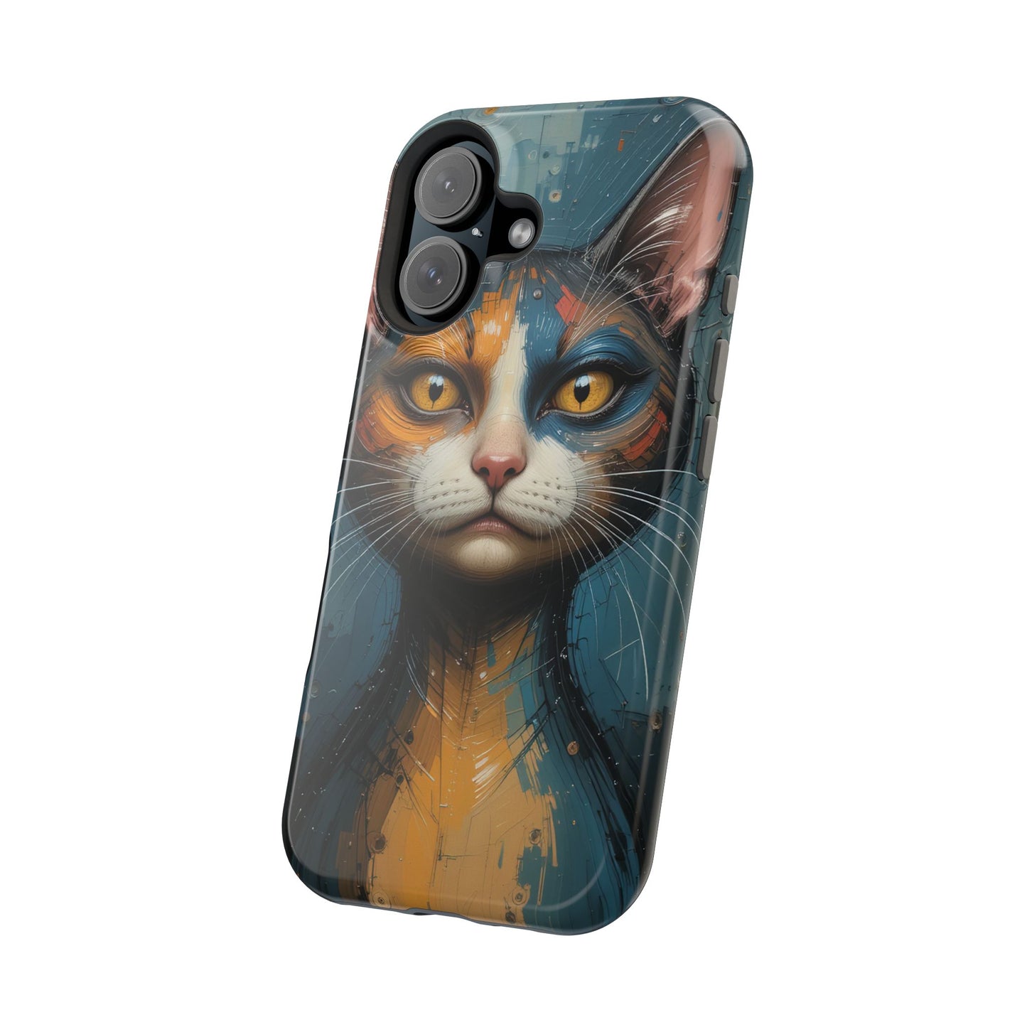Cat Painting MagSafe® iPhone Tough Case Dual Layer Robust