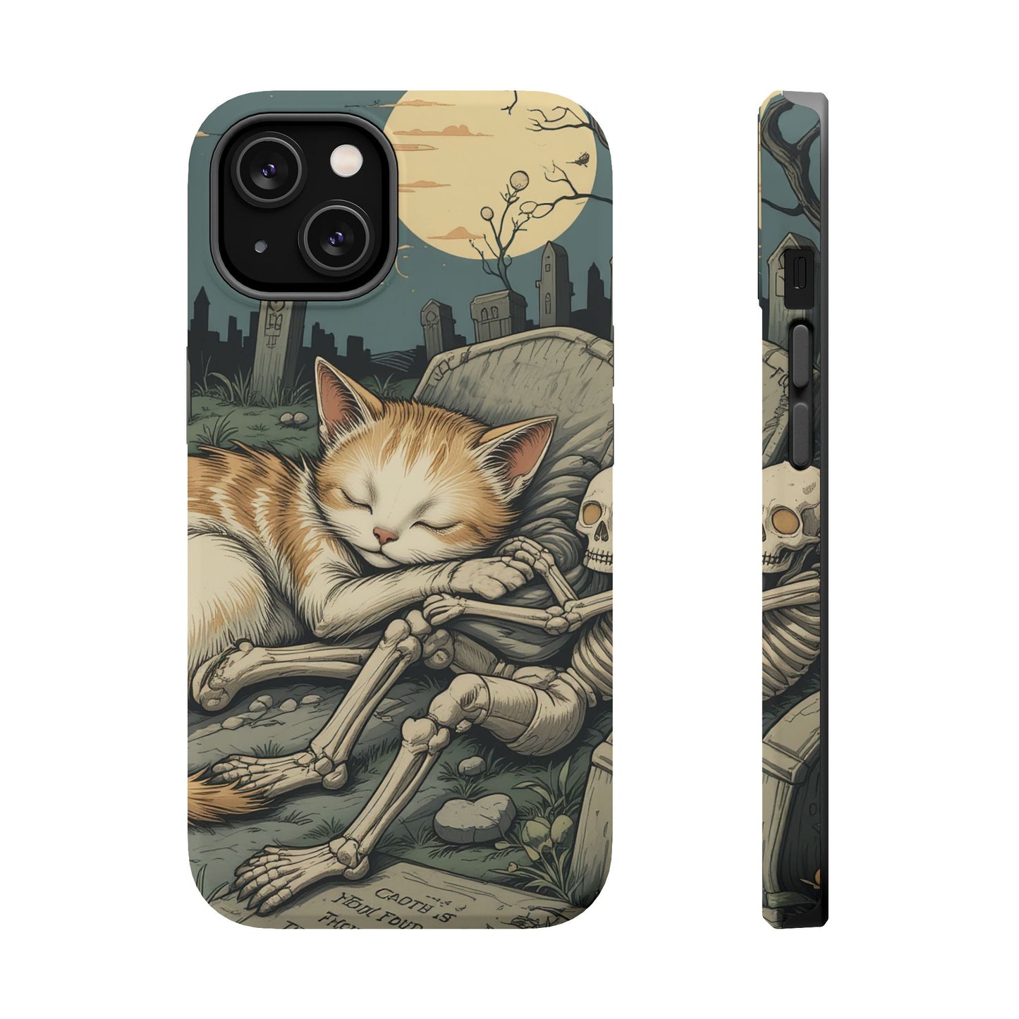 Graveyard Cat MagSafe® iPhone Tough Case Dual Layer Robust