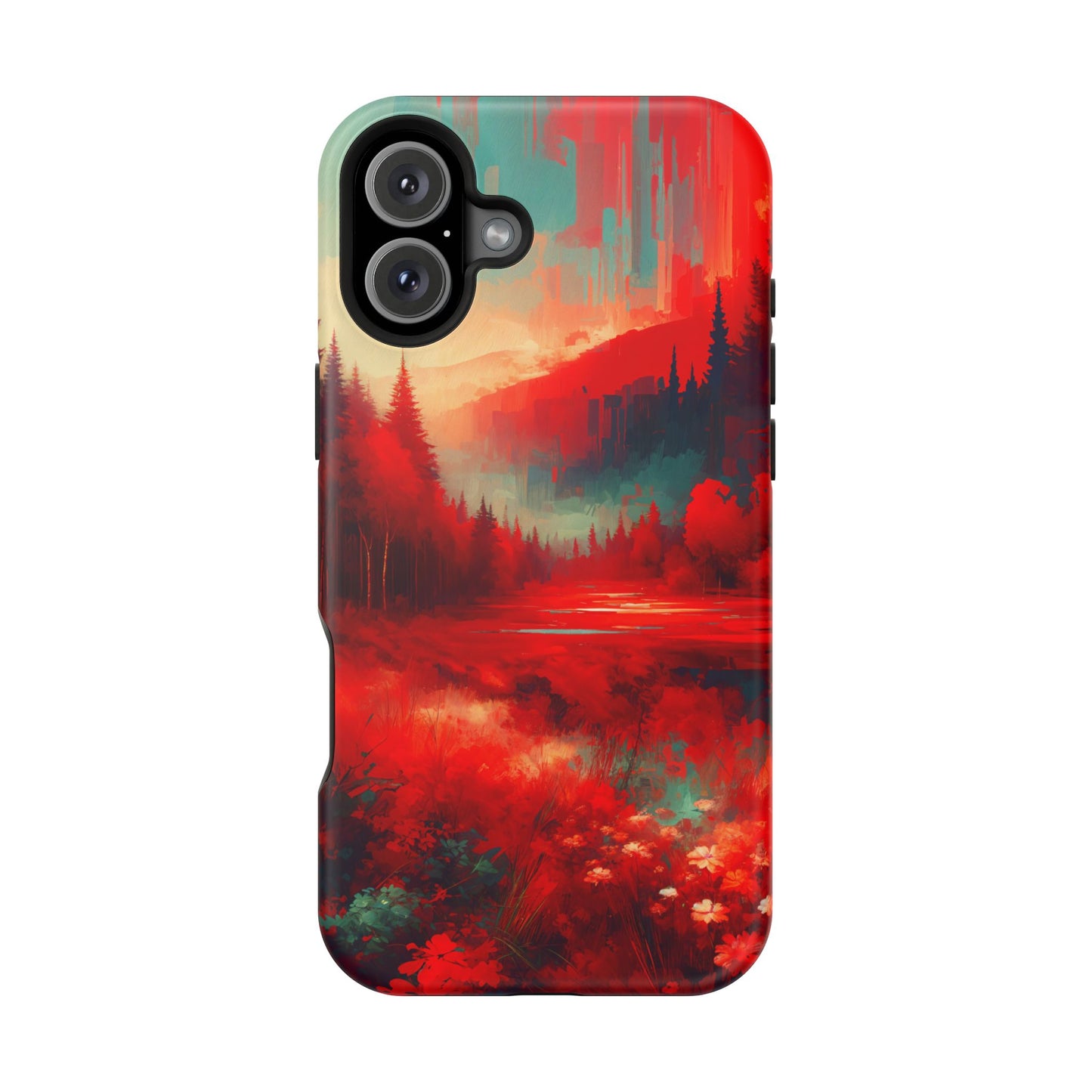 Red Nature MagSafe® iPhone Tough Case Dual Layer Robust
