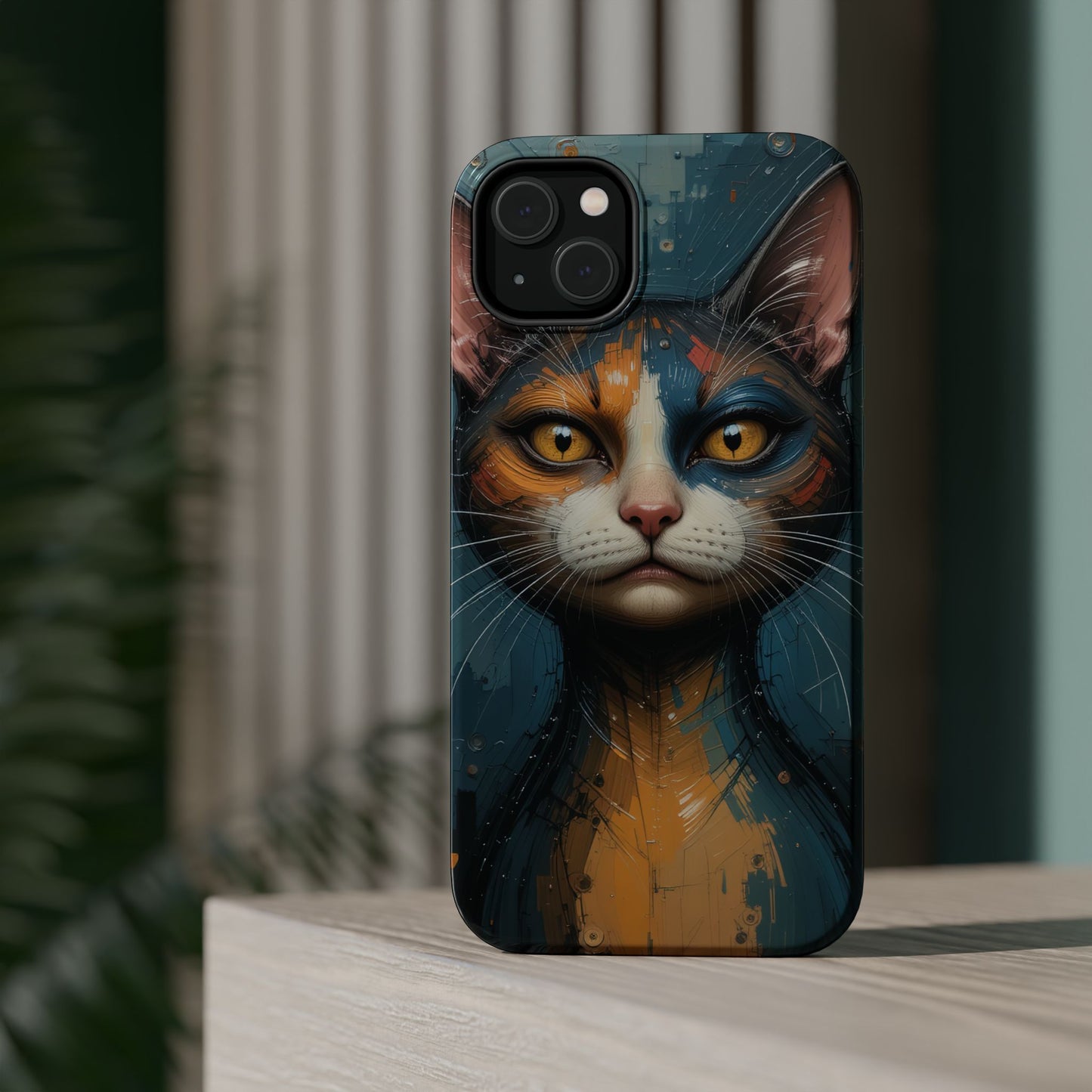 Cat Painting MagSafe® iPhone Tough Case Dual Layer Robust