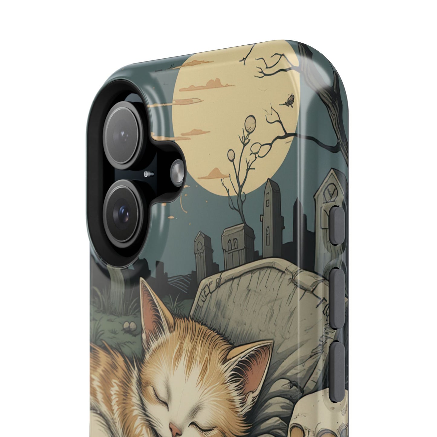 Graveyard Cat MagSafe® iPhone Tough Case Dual Layer Robust