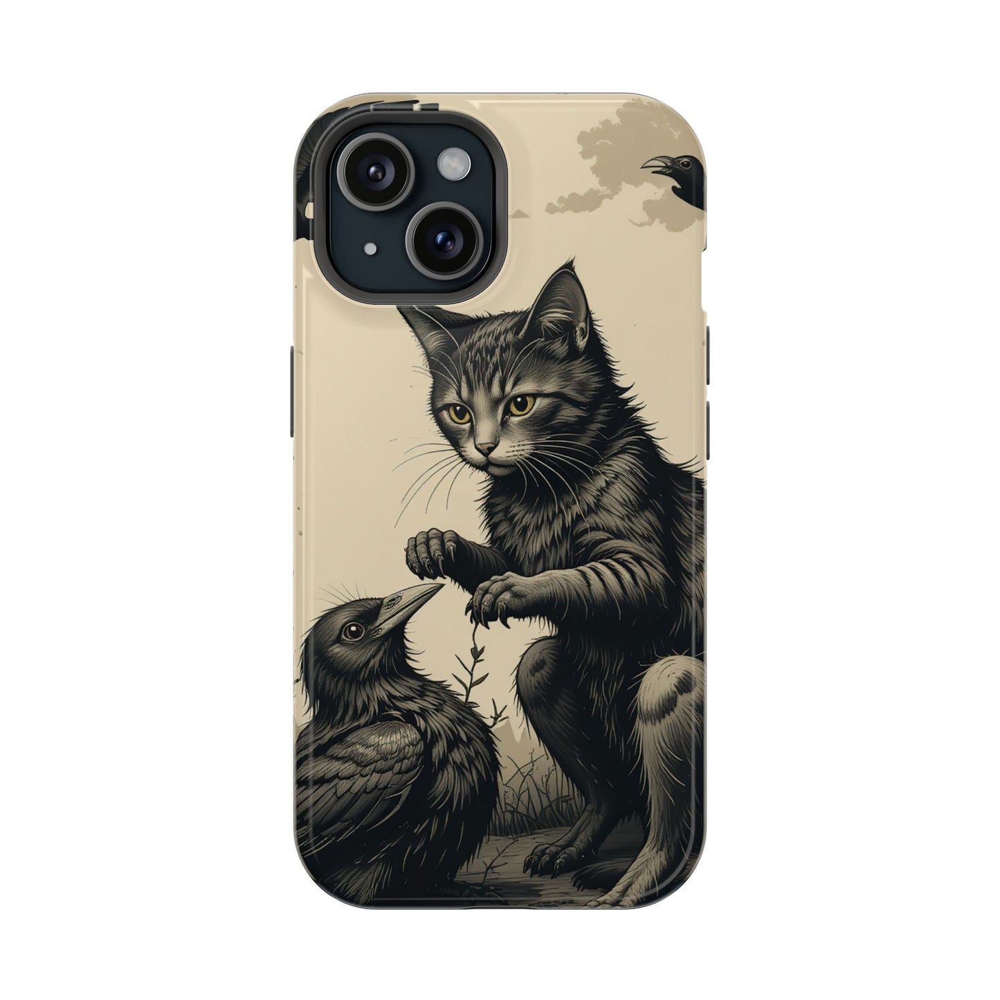 Black Cat MagSafe® iPhone Tough Case Dual Layer Robust