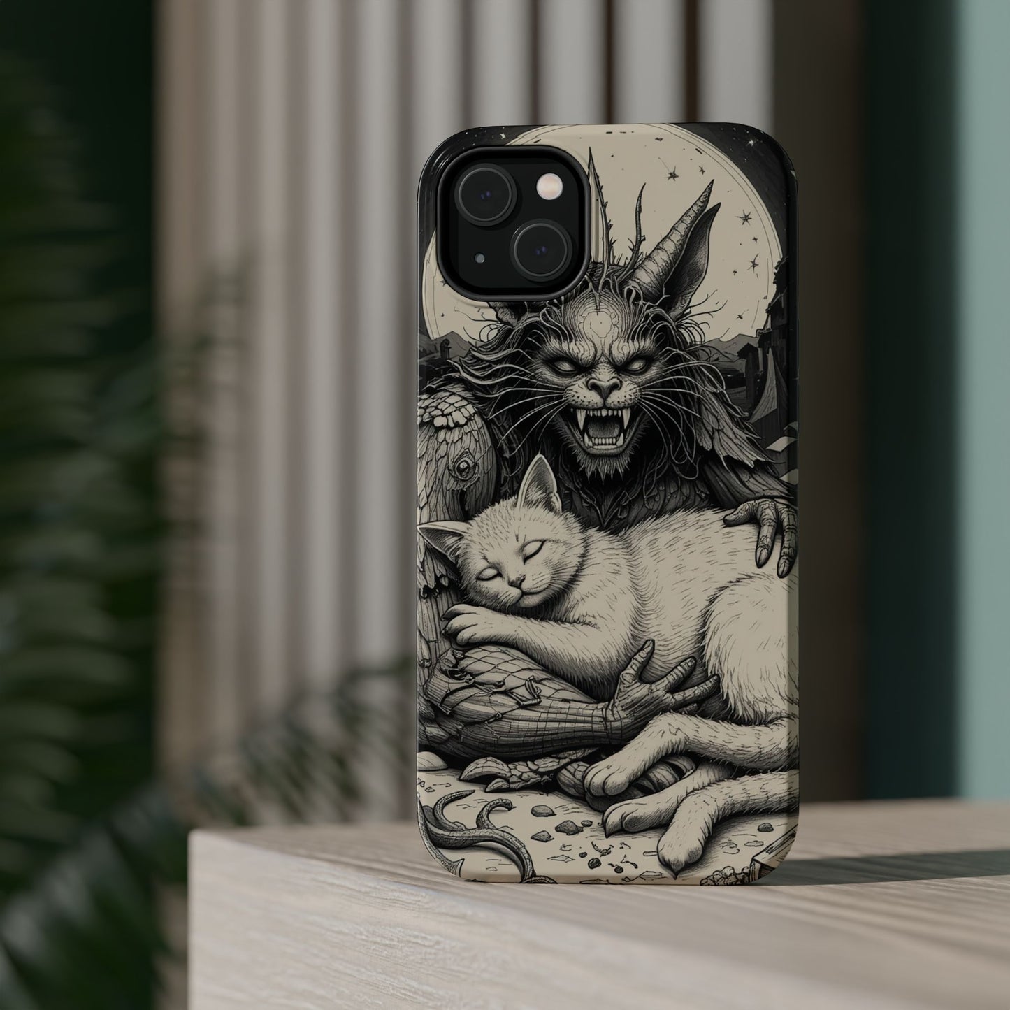 Demon's Cat MagSafe® iPhone Tough Case Dual Layer Robust