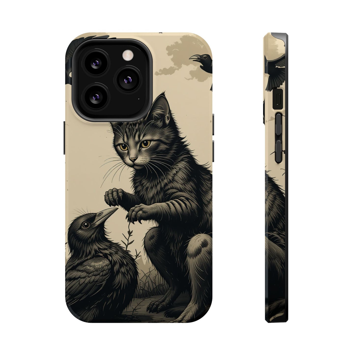 Black Cat MagSafe® iPhone Tough Case Dual Layer Robust