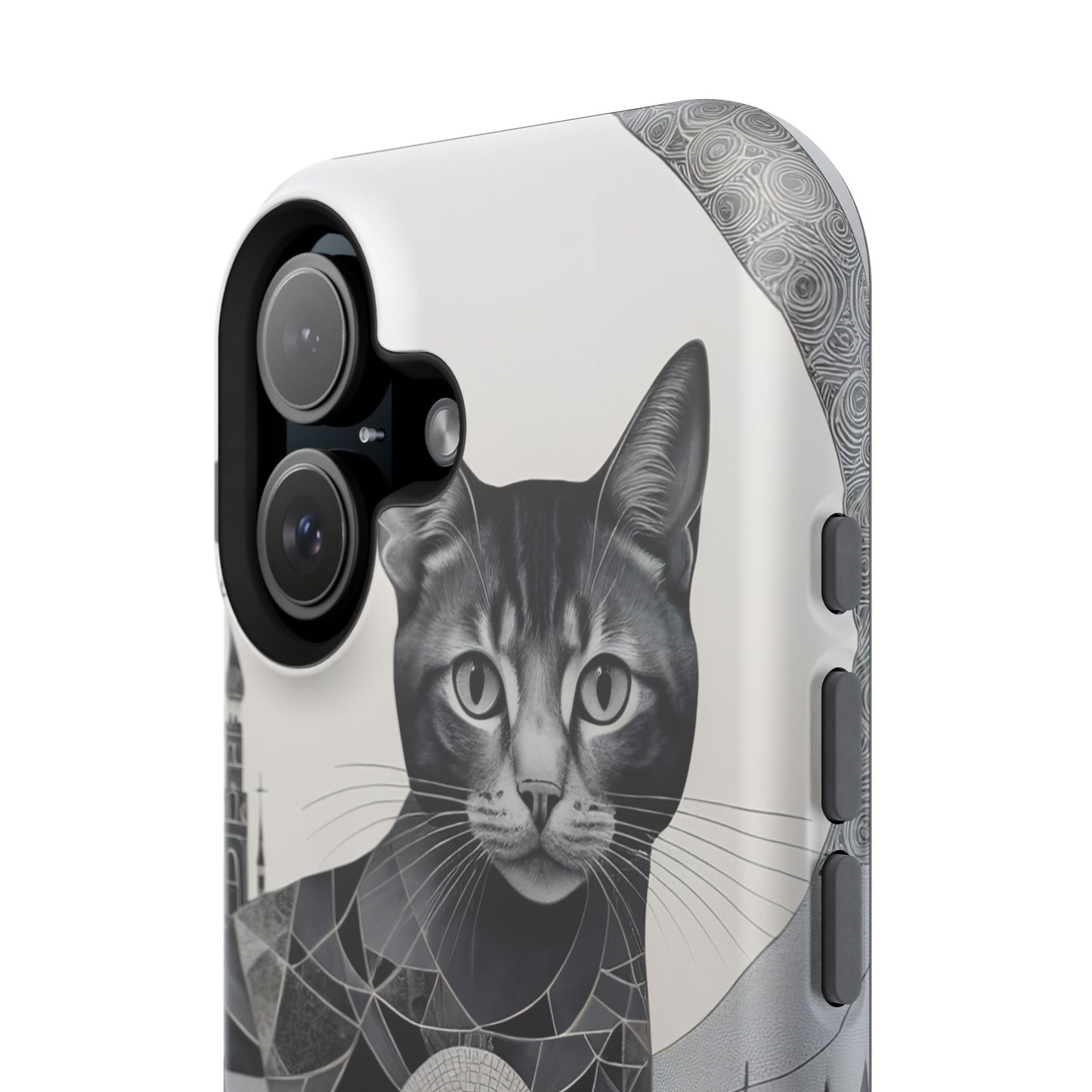 Abstract Cat MagSafe® iPhone Tough Case Dual Layer Robust