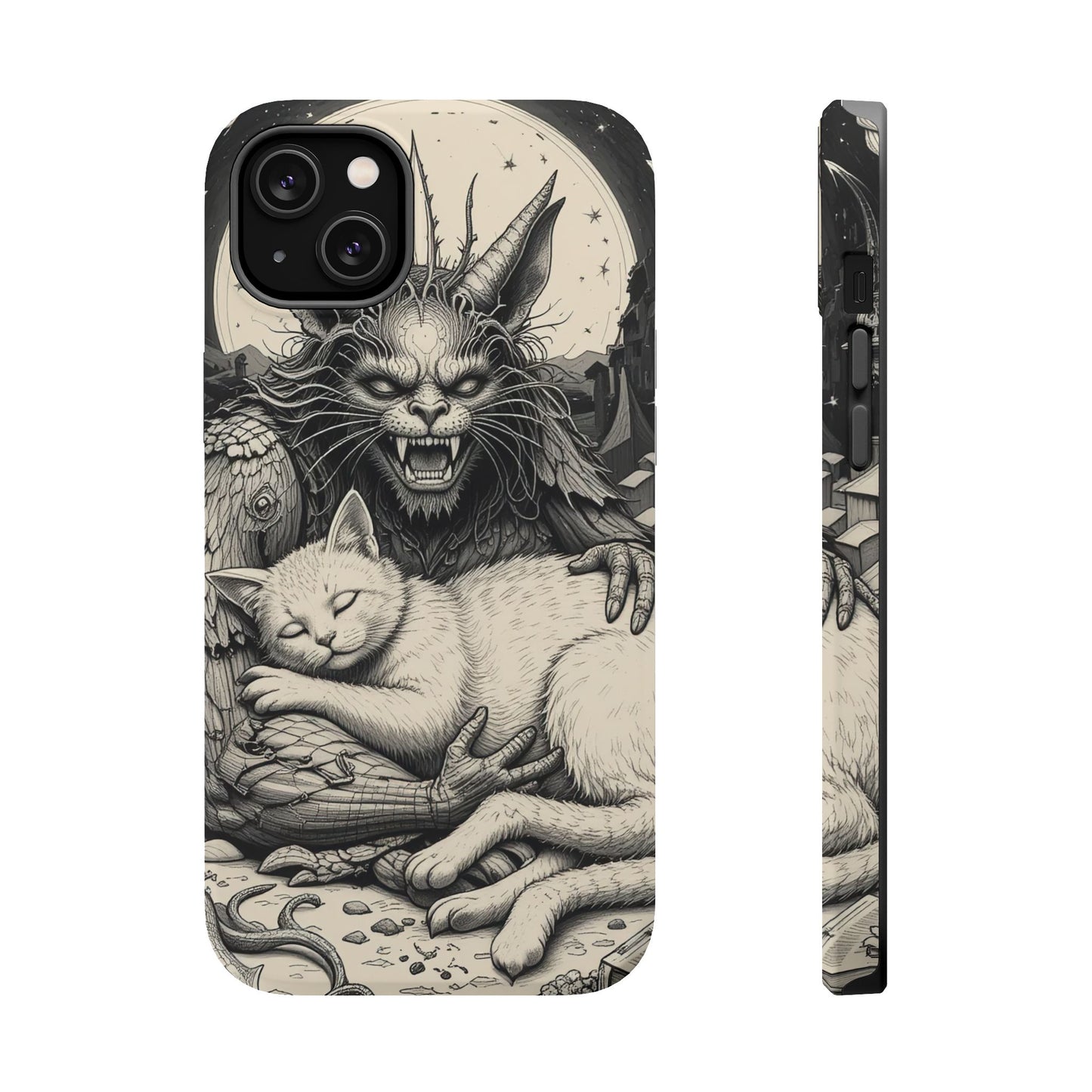 Demon's Cat MagSafe® iPhone Tough Case Dual Layer Robust