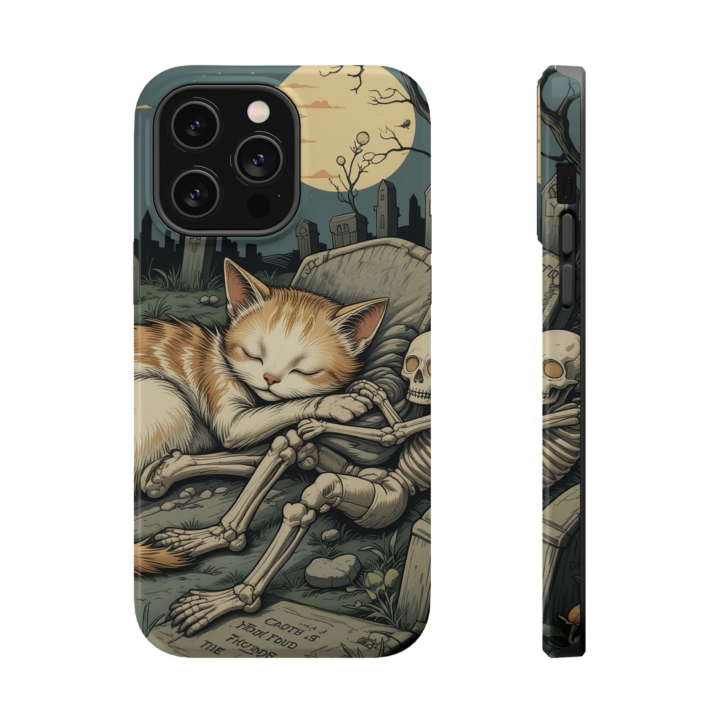 Graveyard Cat MagSafe® iPhone Tough Case Dual Layer Robust