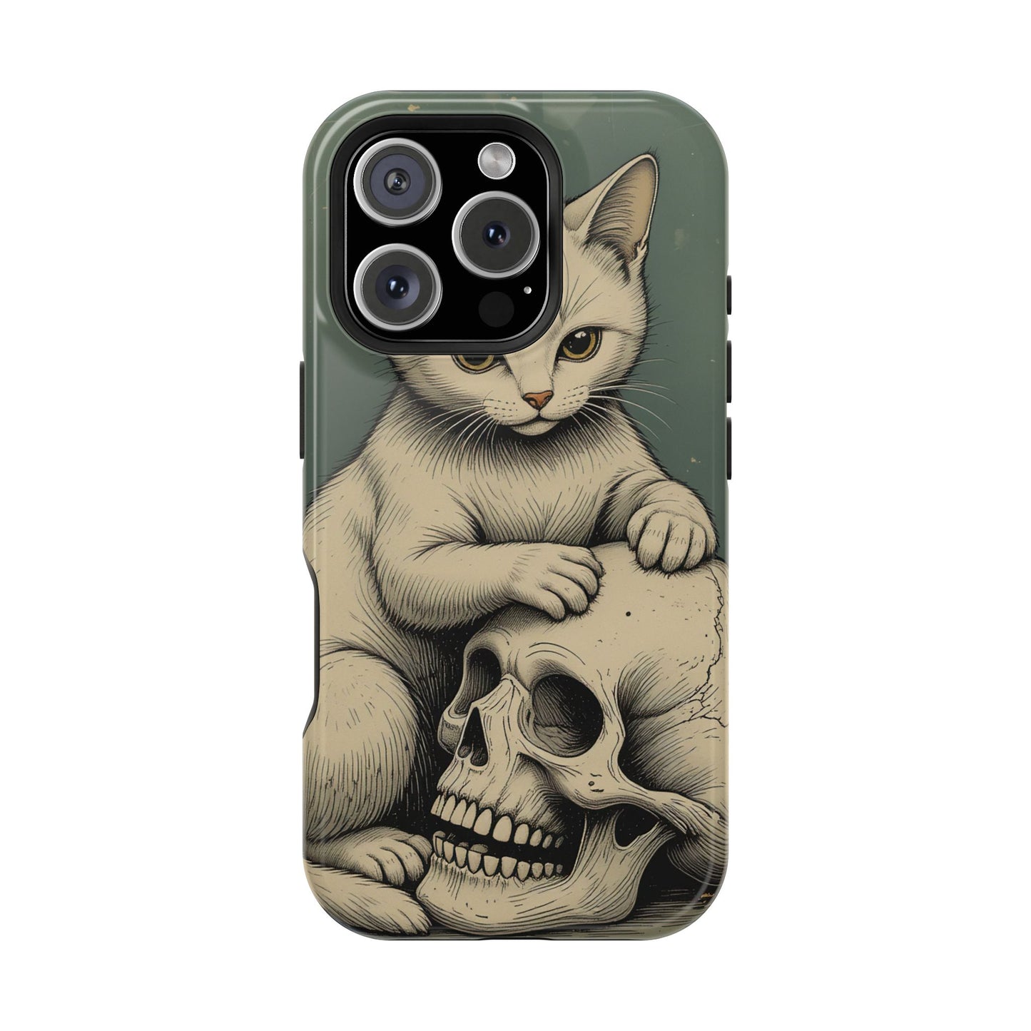 Cat & Skull MagSafe® iPhone Tough Case Dual Layer Robust