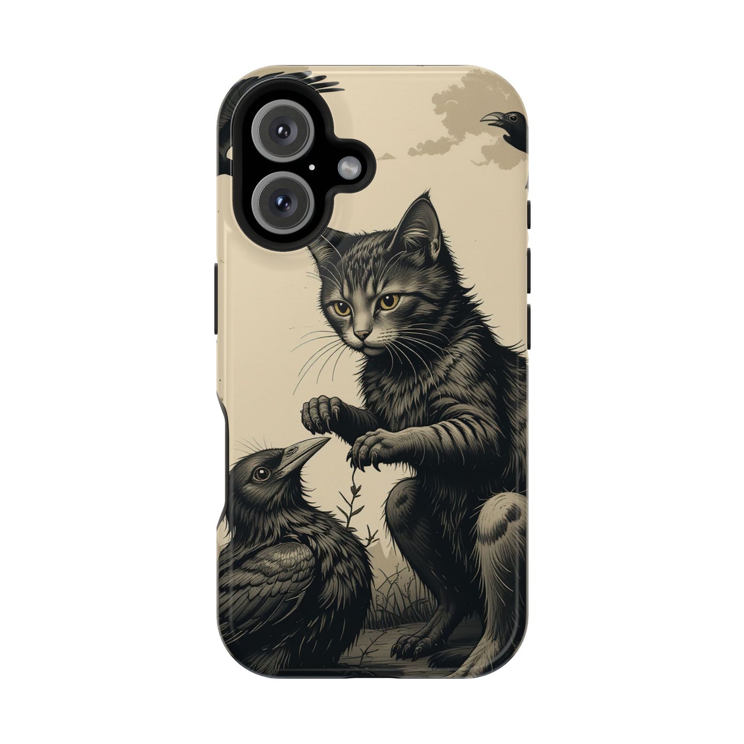 Black Cat MagSafe® iPhone Tough Case Dual Layer Robust