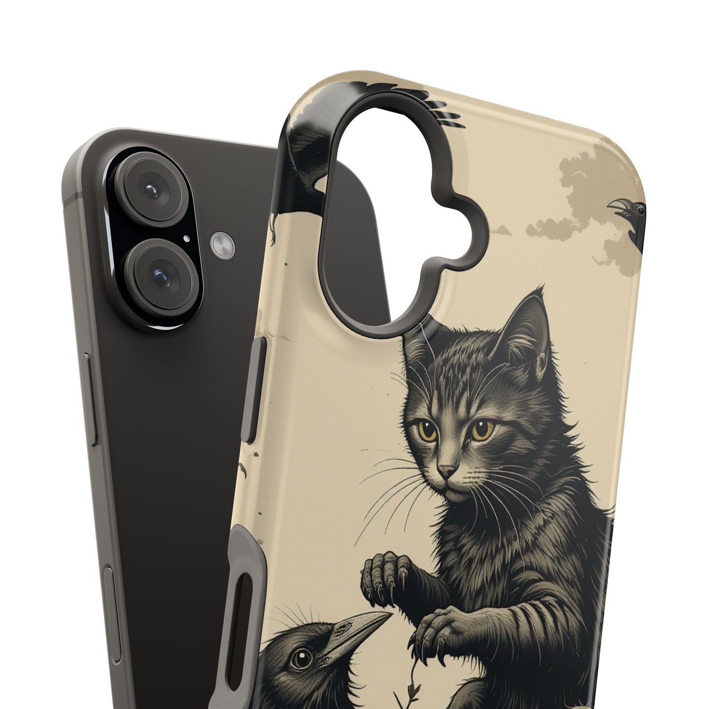 Black Cat MagSafe® iPhone Tough Case Dual Layer Robust