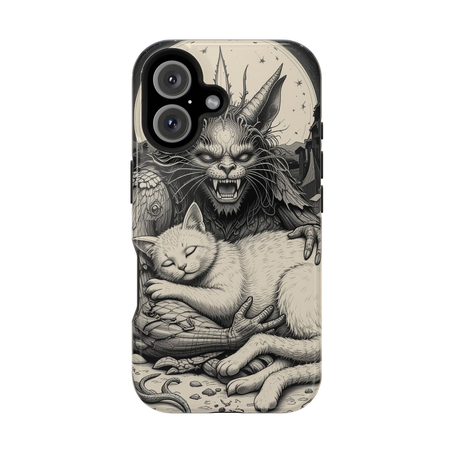 Demon's Cat MagSafe® iPhone Tough Case Dual Layer Robust