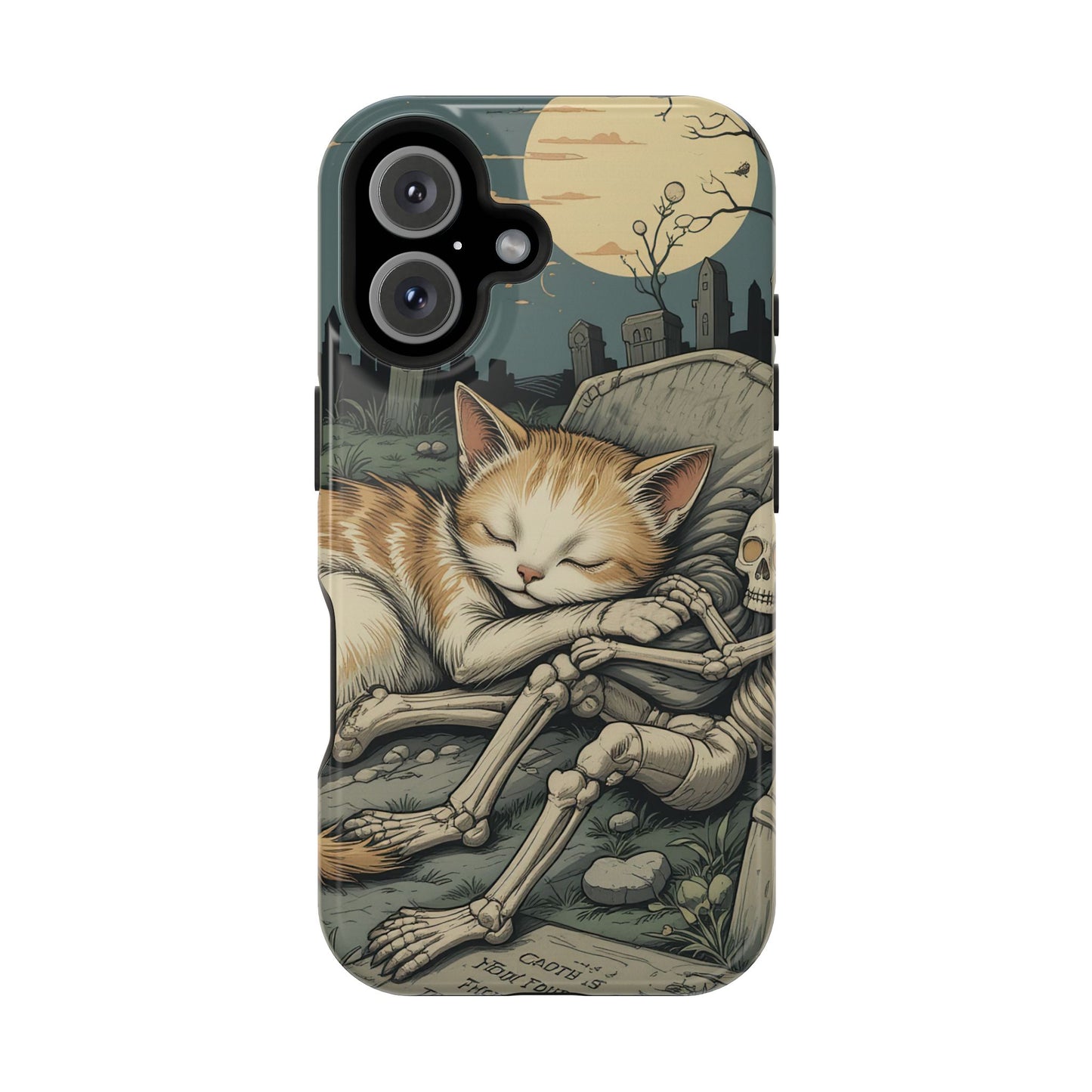 Graveyard Cat MagSafe® iPhone Tough Case Dual Layer Robust