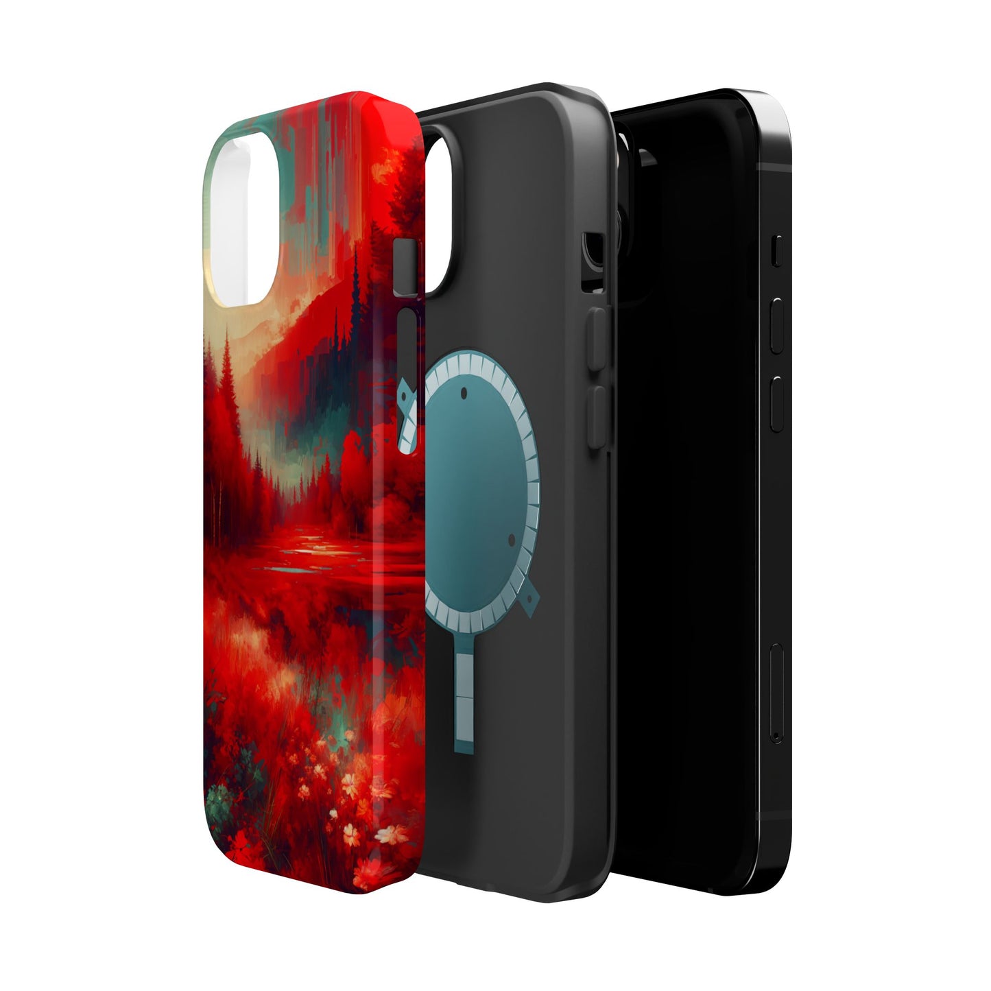 Red Nature MagSafe® iPhone Tough Case Dual Layer Robust