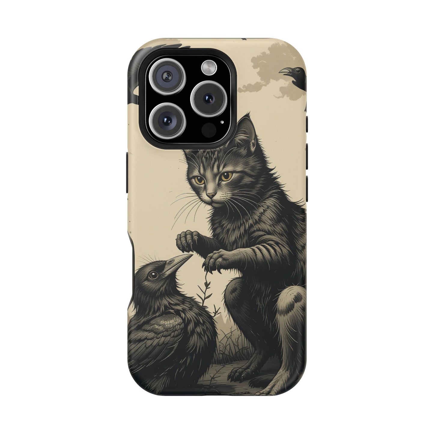 Black Cat MagSafe® iPhone Tough Case Dual Layer Robust