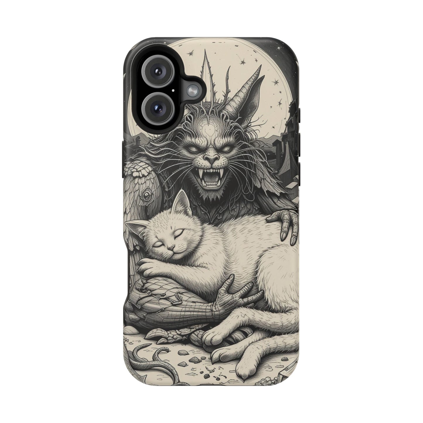 Demon's Cat MagSafe® iPhone Tough Case Dual Layer Robust